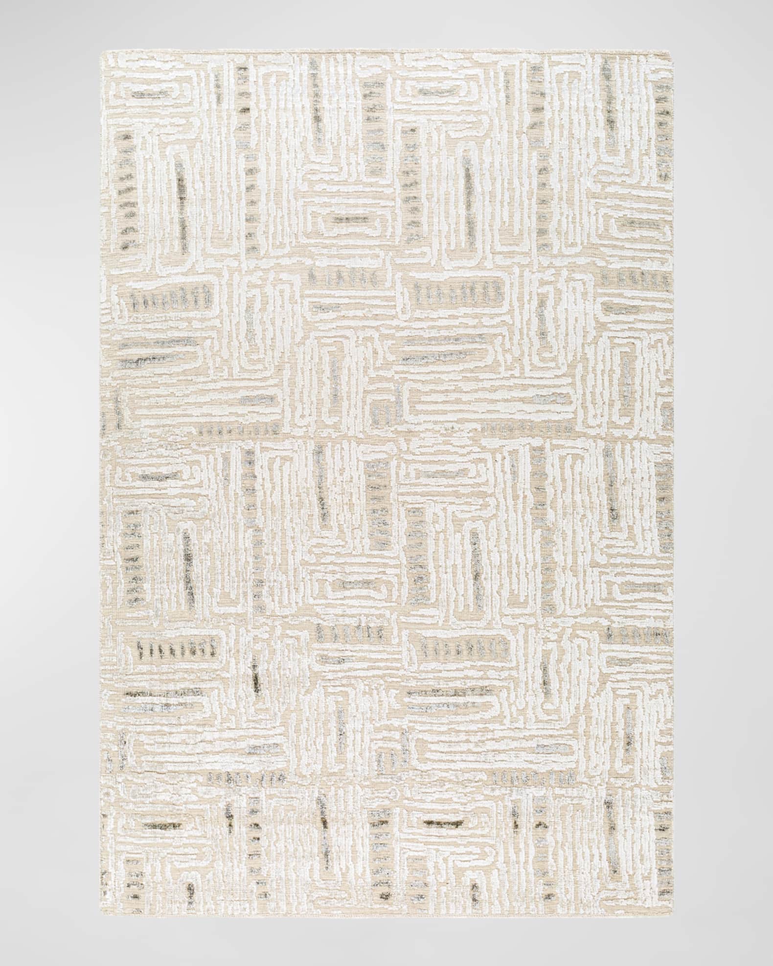 Amina Beige Hand-Knotted Rug, 9' x 12' 0