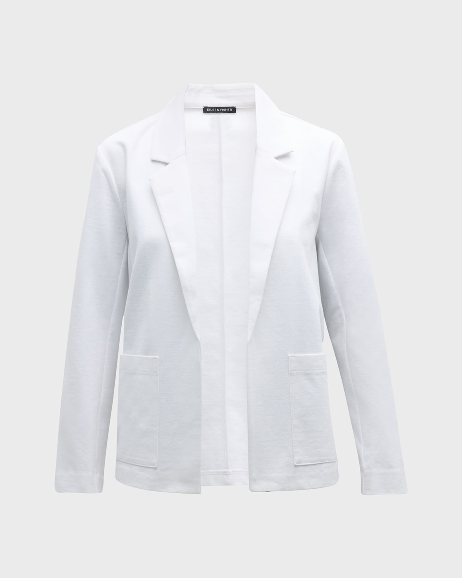 Eileen Fisher Petite Open-Front Cotton Ponte Blazer
