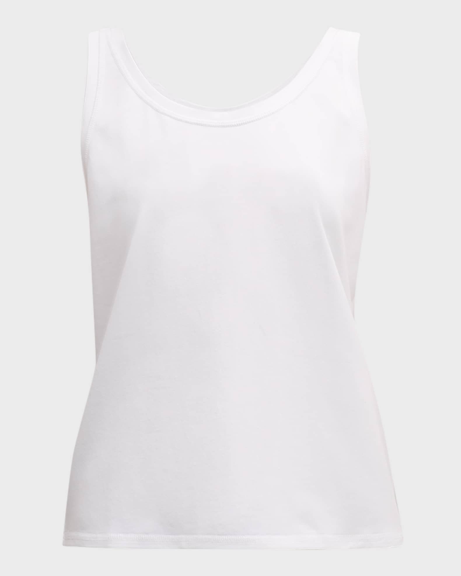 Eileen Fisher Scoop-Neck Organic Cotton Jersey Tank