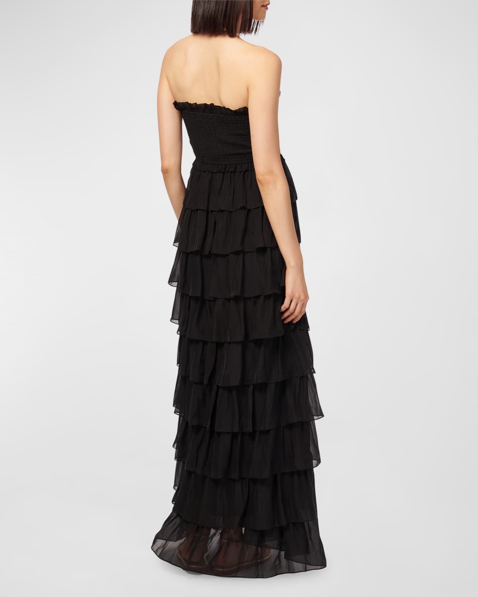 Cami NYC Stella Strapless Tiered-Ruffle Maxi Dress | Neiman Marcus