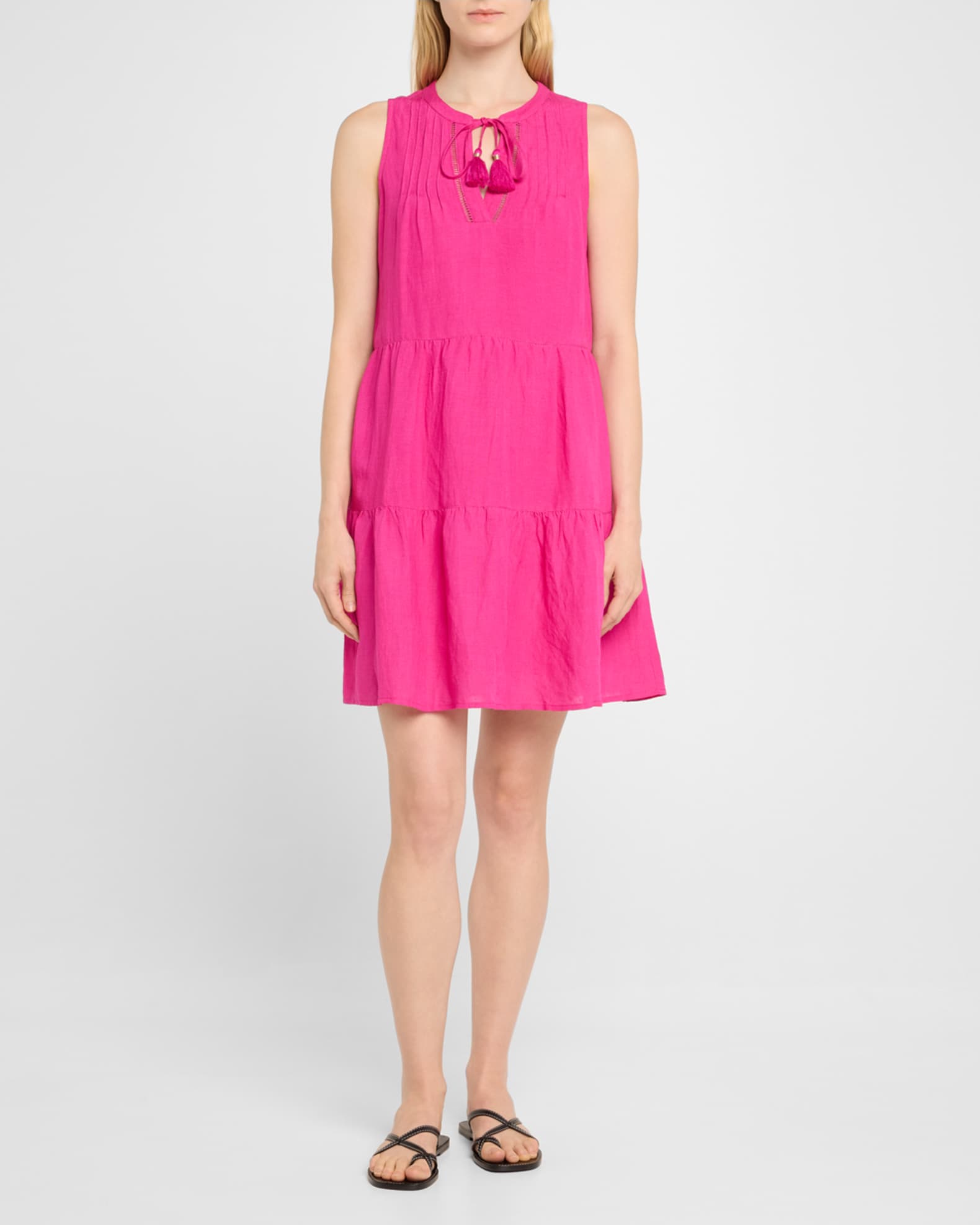 St Lucia Sleeveless Tiered Mini Dress 1