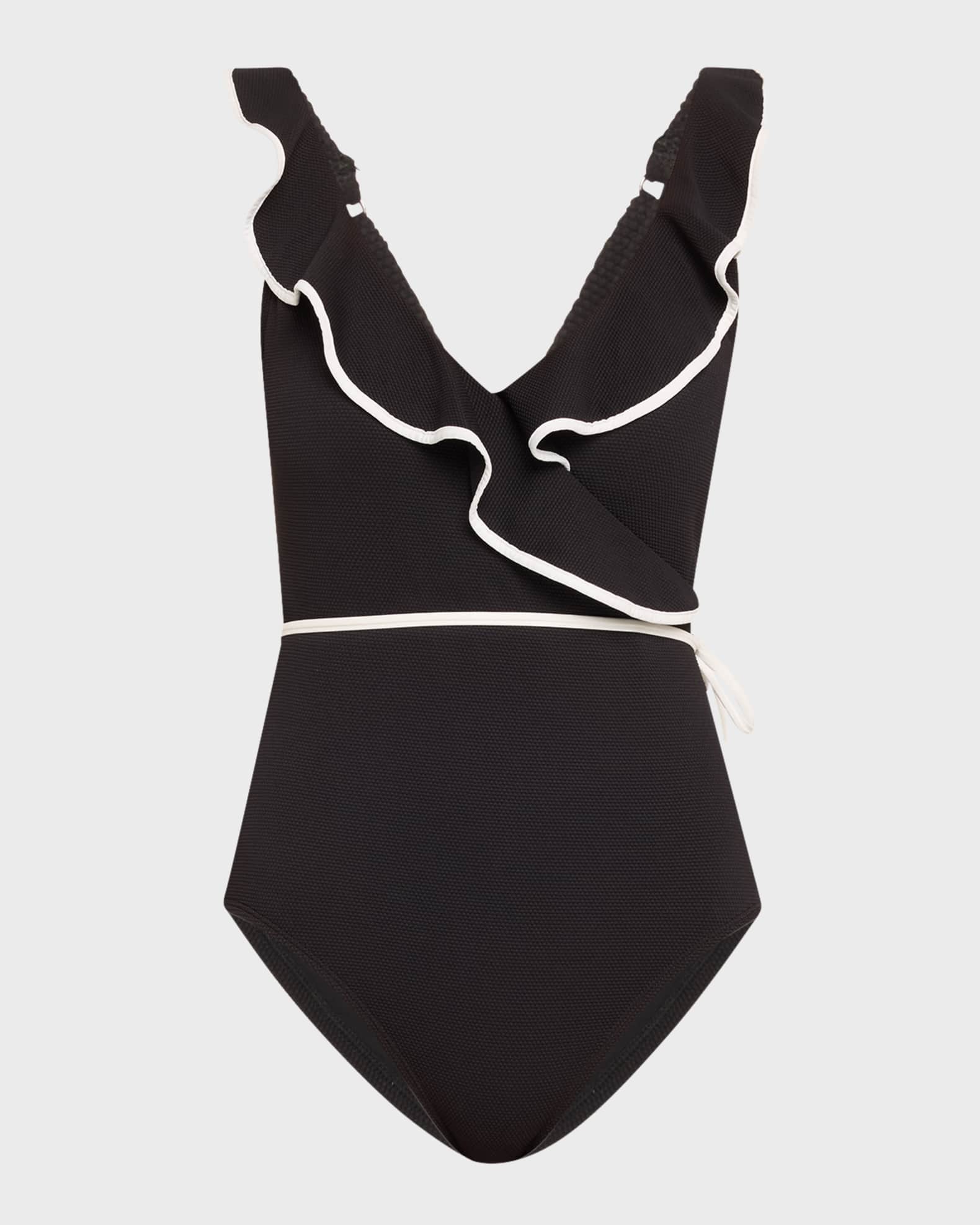 Malia ruffle one piece swimsuit shop