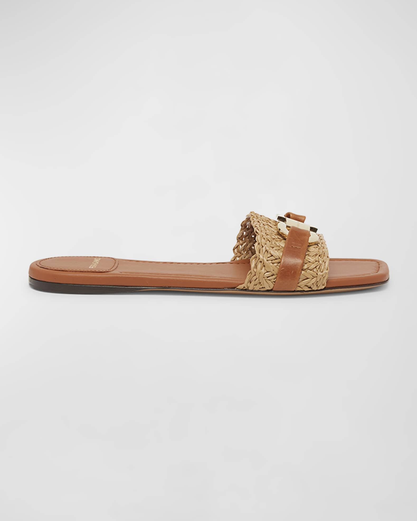 Ferragamo Leah Woven Bit Strap Slide Sandals