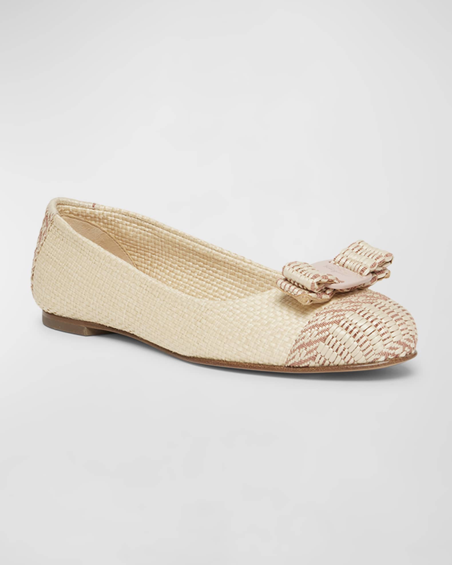 Varina leather flat salvatore ferragamo top