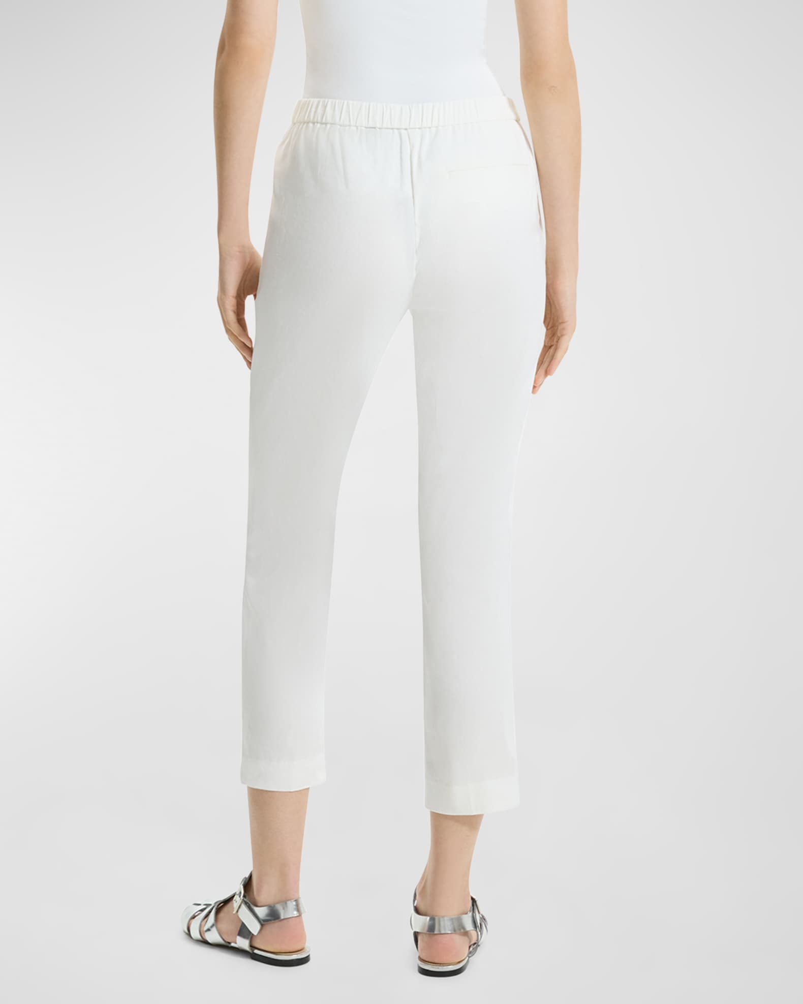 Treeca Cropped Slim Pull On Pants