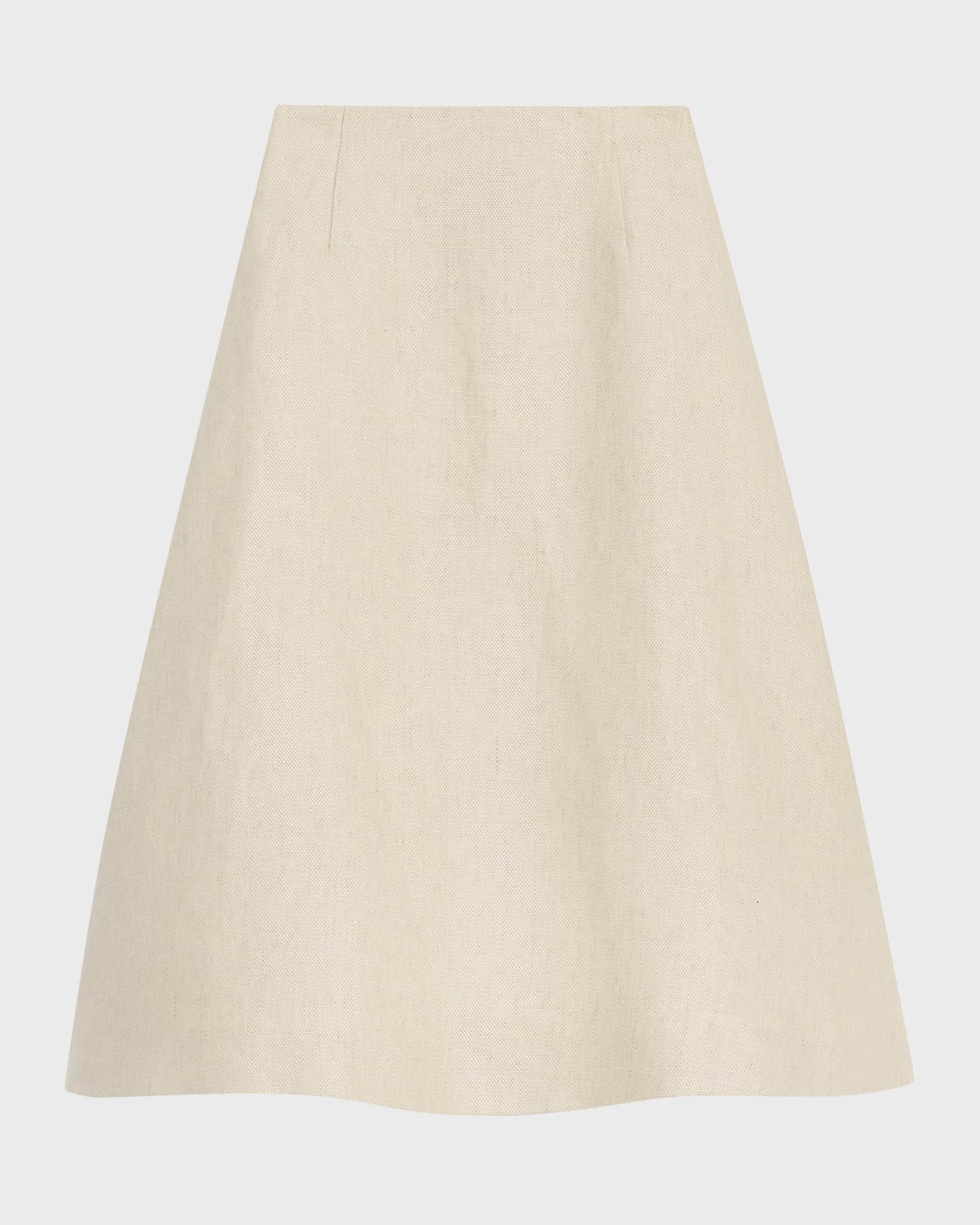 Theory Linen Tweed Full Midi Circle Skirt