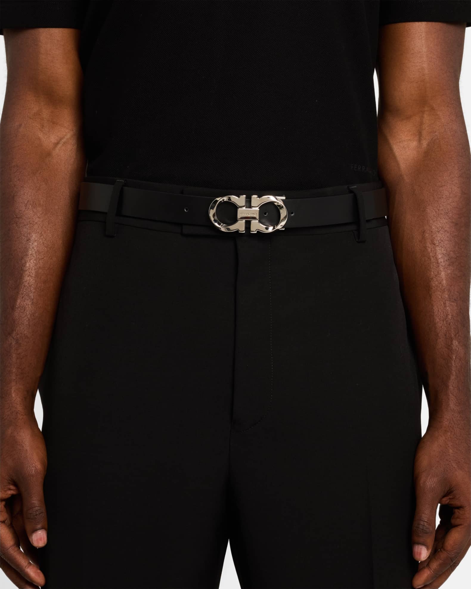Ferragamo Men Grained Leather Reversible Gancini Belt main image 1