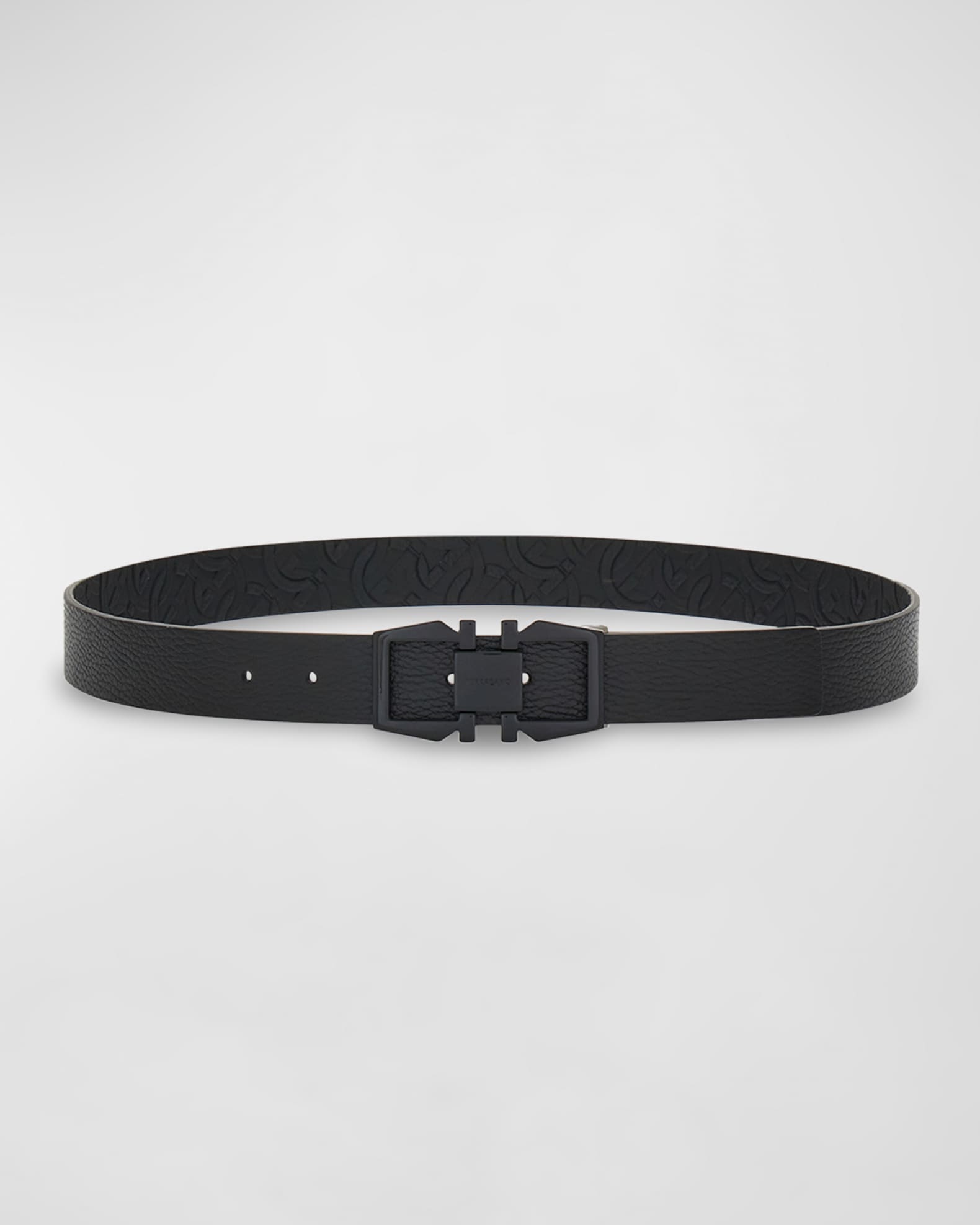 【送料&関税込】Ferragamo Gancini Reversible Leather Belt Ferragamo Men's Double-Gancini Reversible Leather Belt