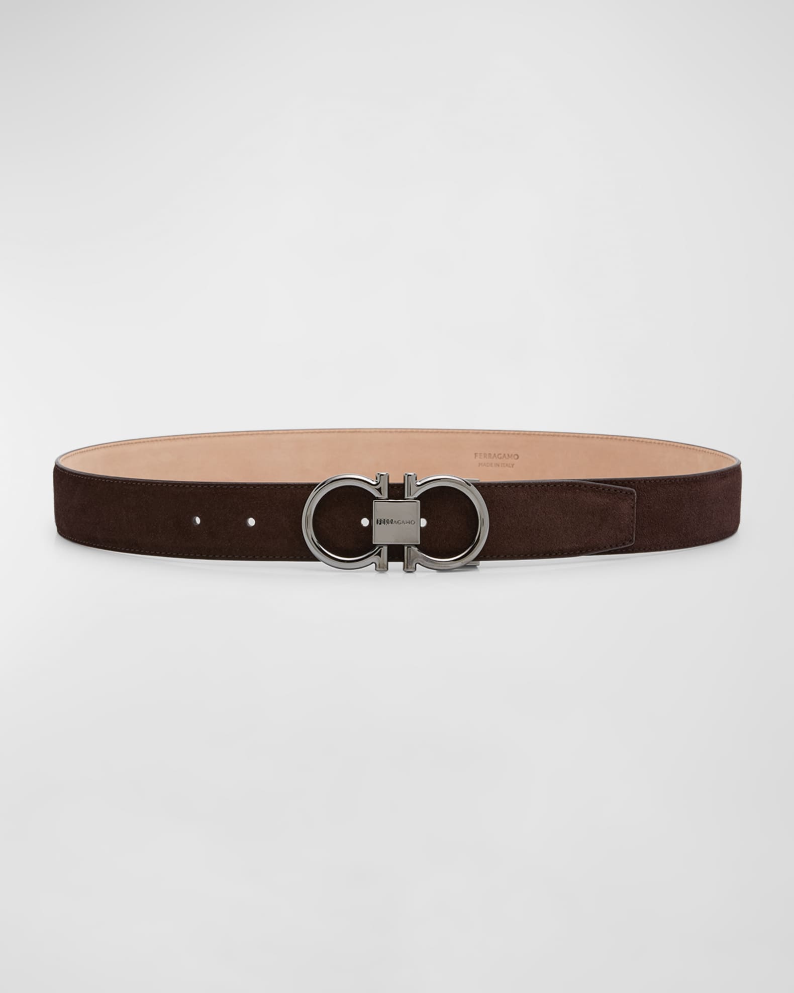 Salvatore ferragamo suede belt cheap