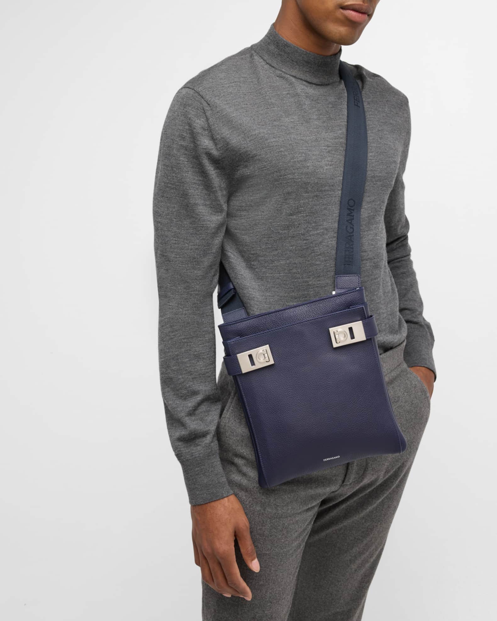 Ferragamo Monogram crossbody bag - Men | Ferragamo