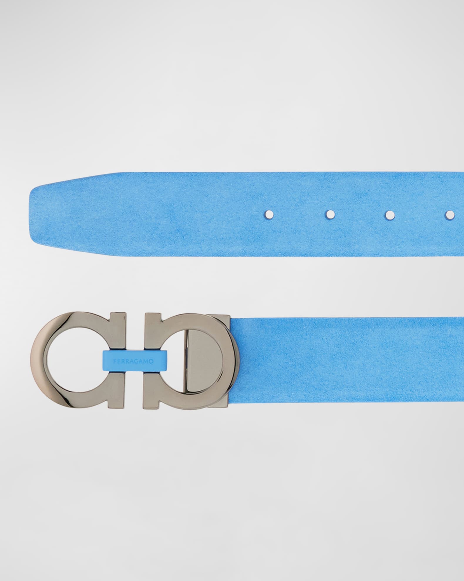 Men s Leather Gancini Buckle Belt