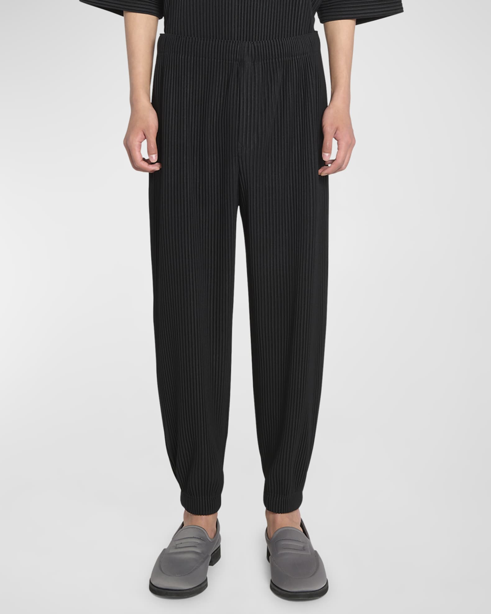 Homme Plisse Issey Miyake Men s MC June Pleated Jogger Pants Neiman Marcus