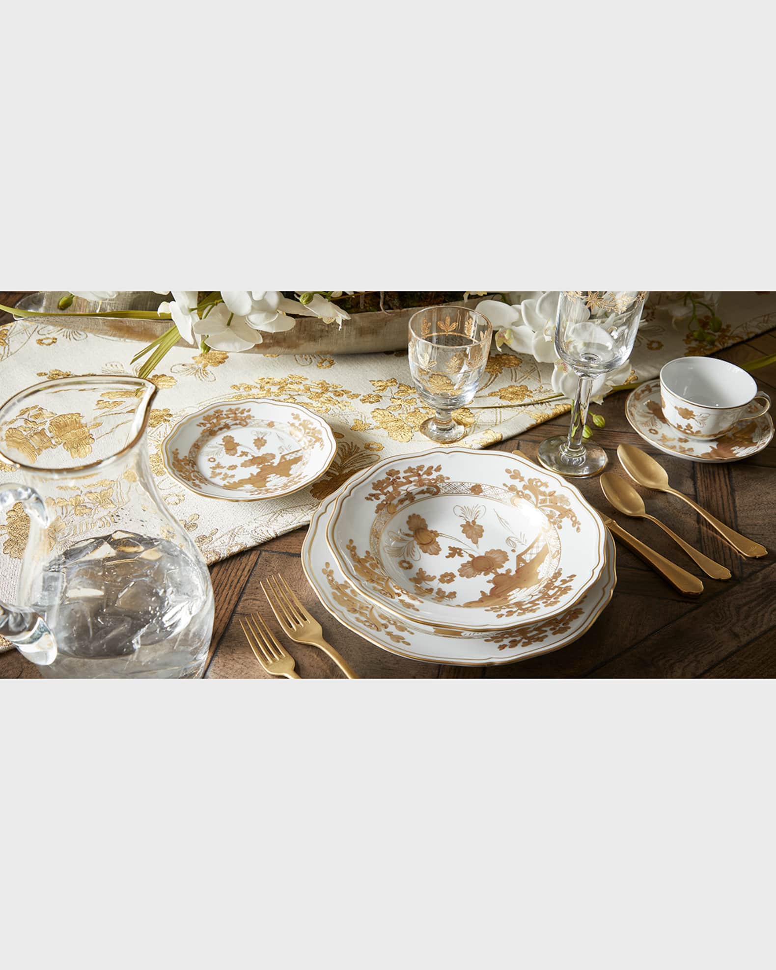 ケーキ皿2枚　 RichardGinoriフローラローズブーケ　アンティーク GINORI 1735 Flora Flatware Place Setting | Neiman Marcus