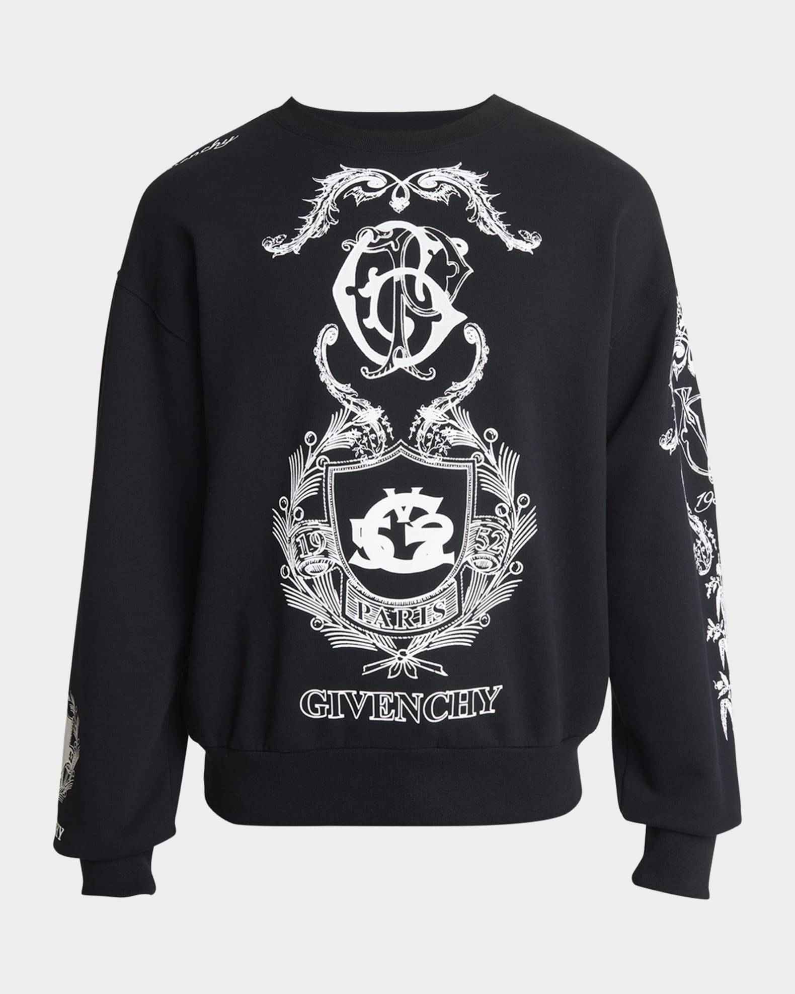 Givenchy logo-flocked cotton hoodie - Black