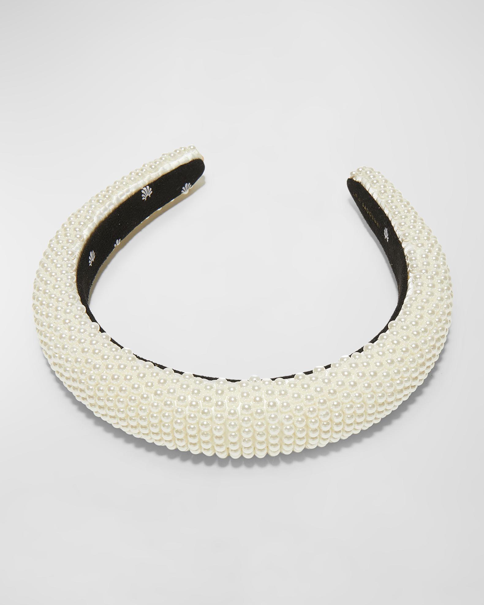 Lele Sadoughi Alice All-Over Pearly Headband | Neiman Marcus display picture 1