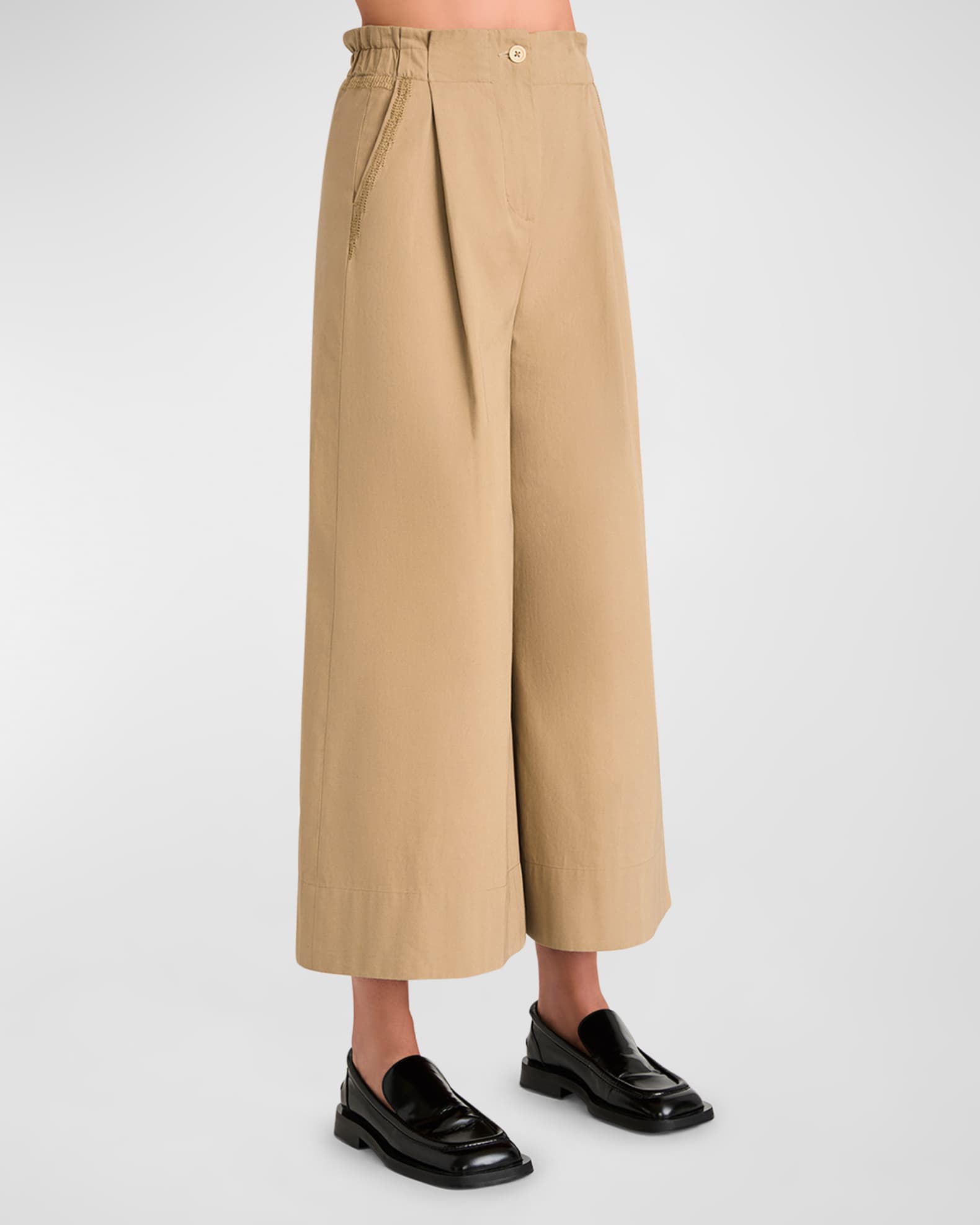 Sargent Cropped High-Rise Wide-Leg Pants 1