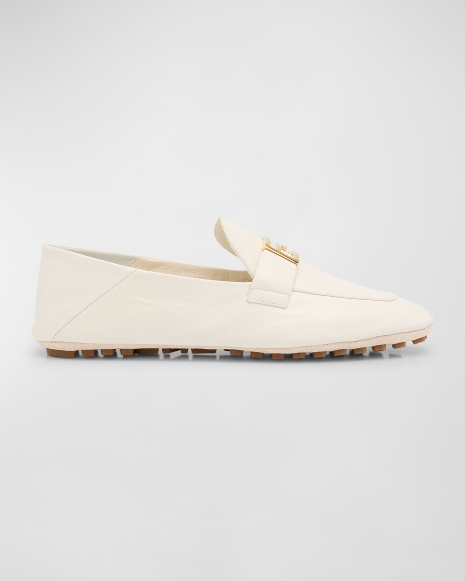 Leather Buckle Driver Loafers 0