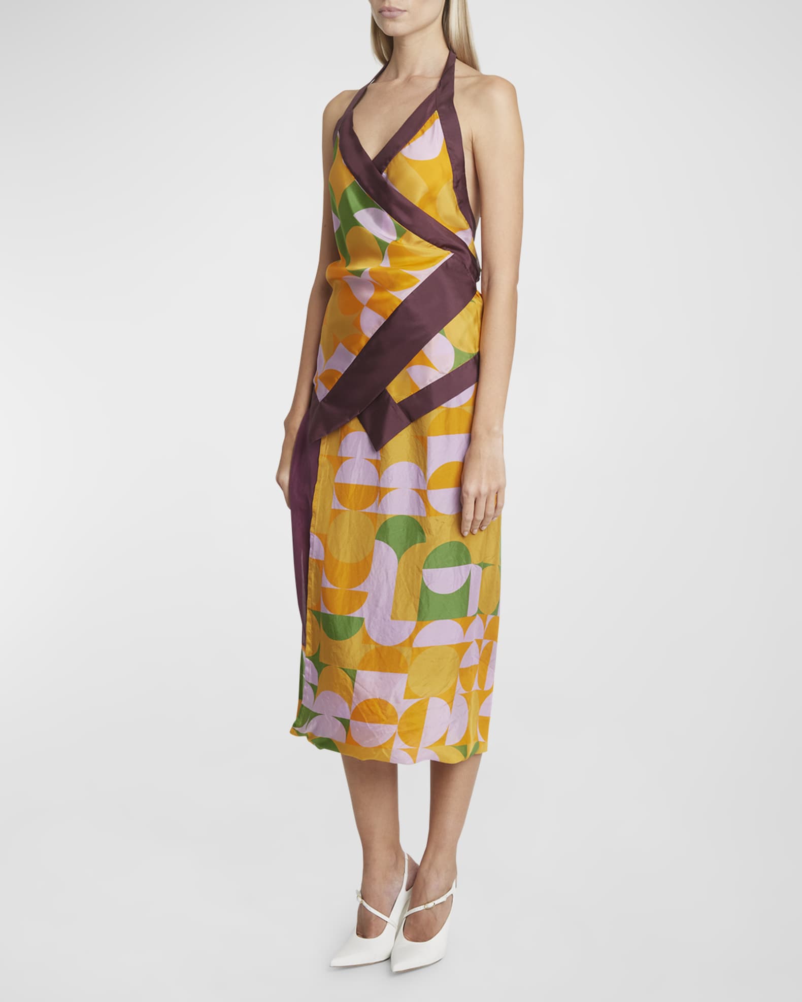レビュー高評価の商品！ Noten Van Dries Cussia Top Halter Scarf Wrap Abstract-Print バッグ