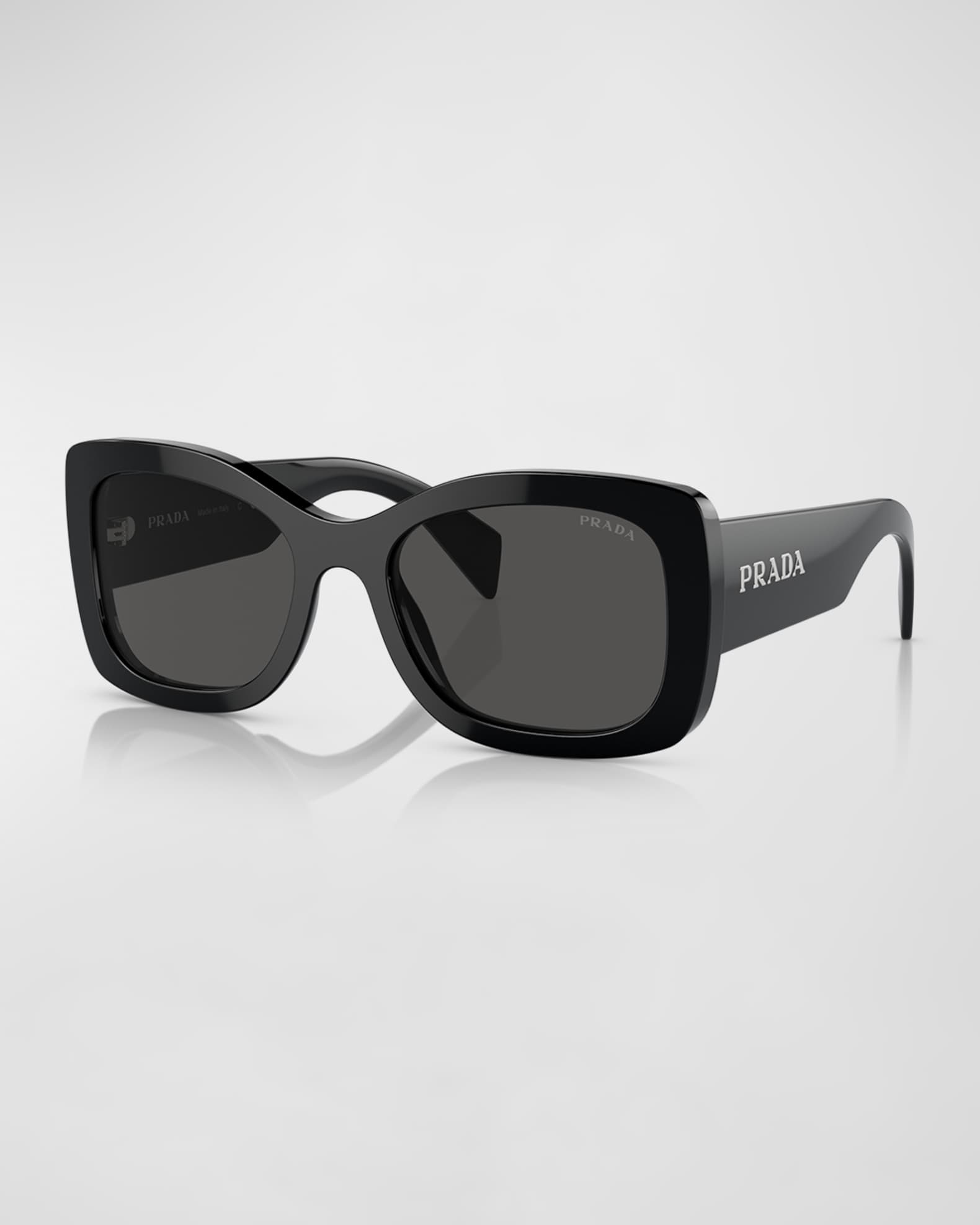 Prada Logo Acetate Butterfly Sunglasses Neiman Marcus