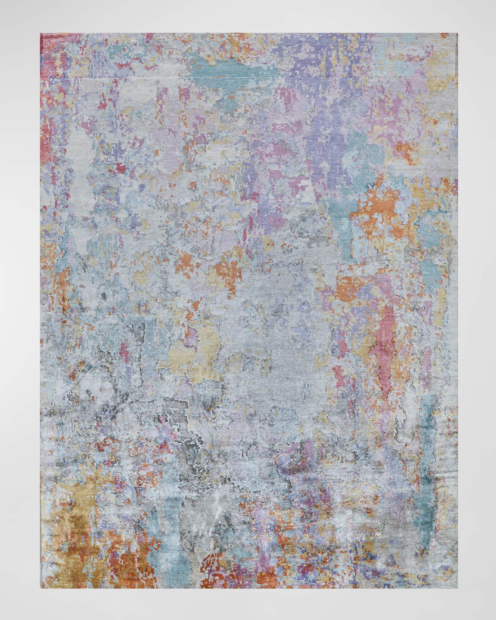 Floor Art Hand-Knotted Ivory Multi Rug 0