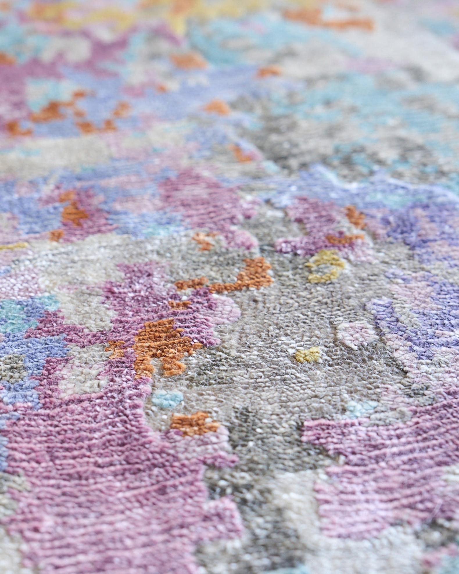 Exquisite Rugs Floor Art Hand-Knotted Ivory Multi Rug, 8' x 10 ...