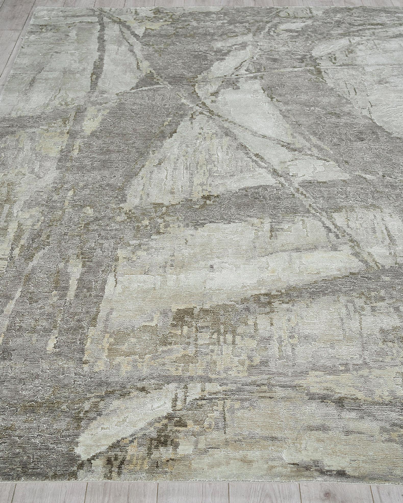 Exquisite Rugs Floor Art Hand-Knotted Beige Rug, 10' x 14' | Neiman Marcus