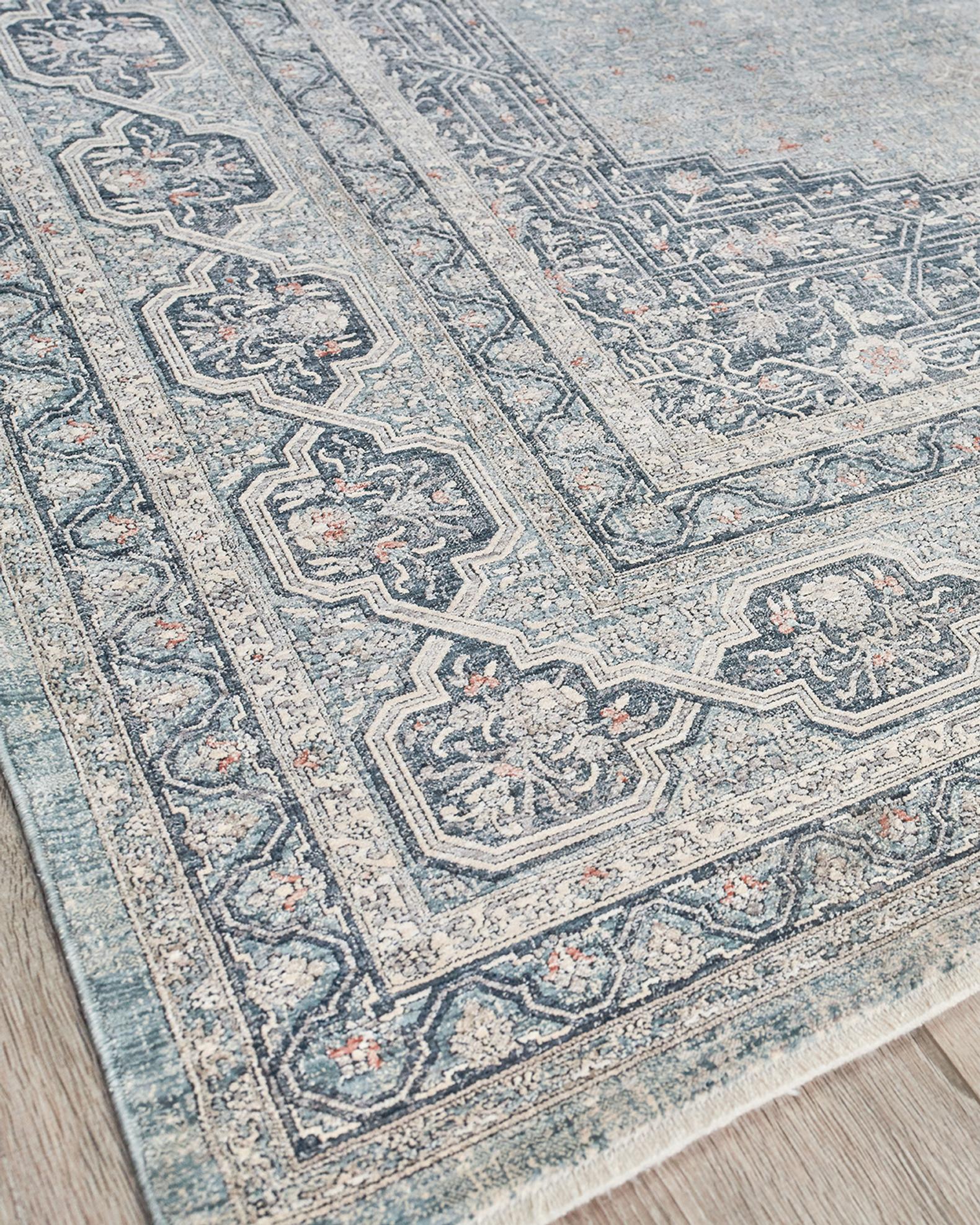 Heritage Blue & Gray Rug Collection | Neiman Marcus
