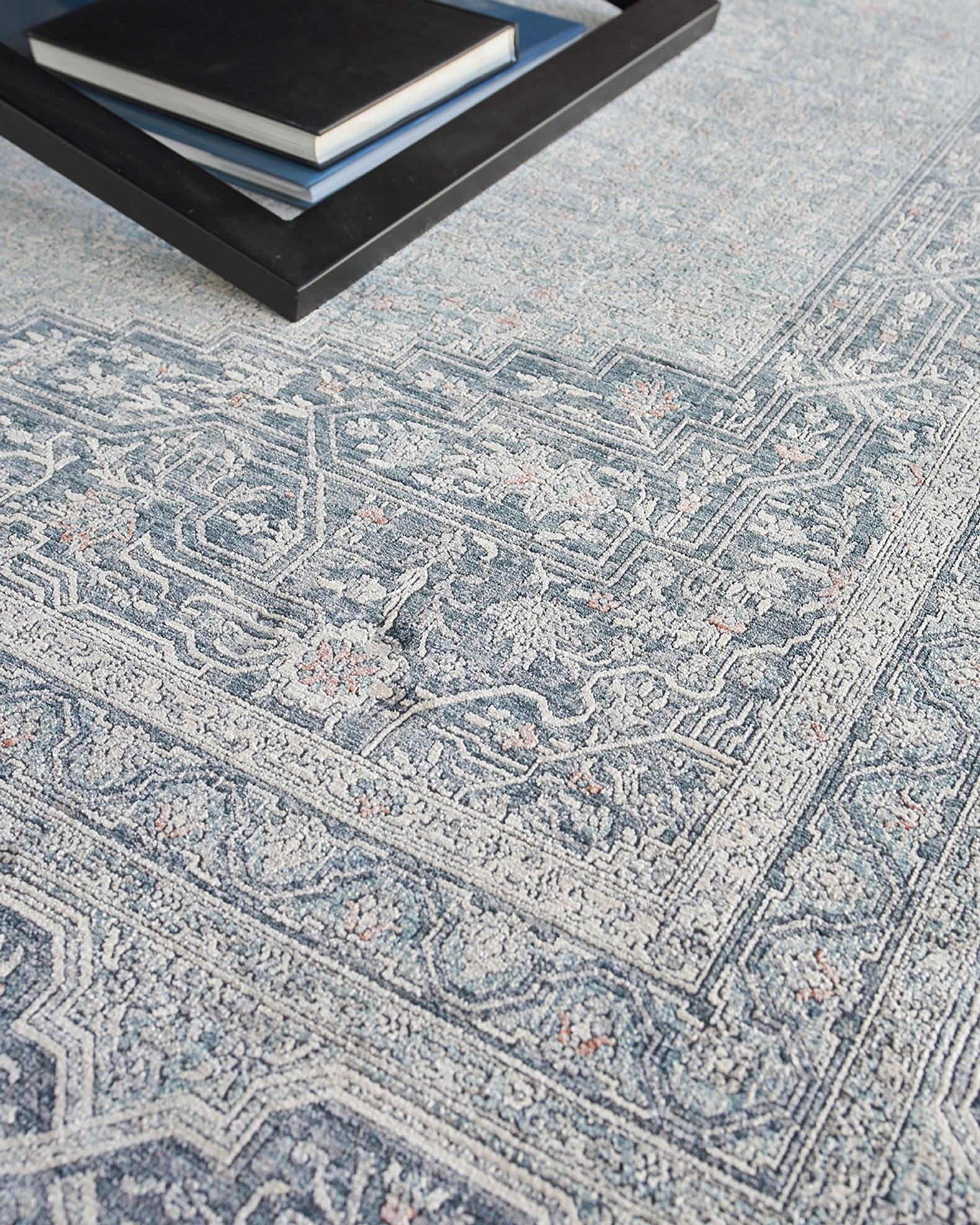 Heritage Blue & Gray Rug Collection | Neiman Marcus