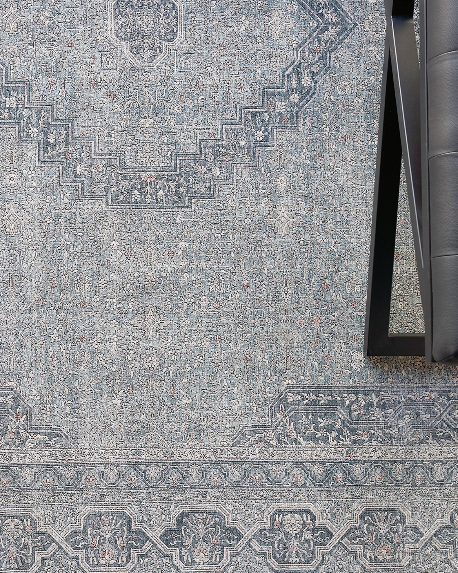Heritage Blue & Gray Rug Collection | Neiman Marcus