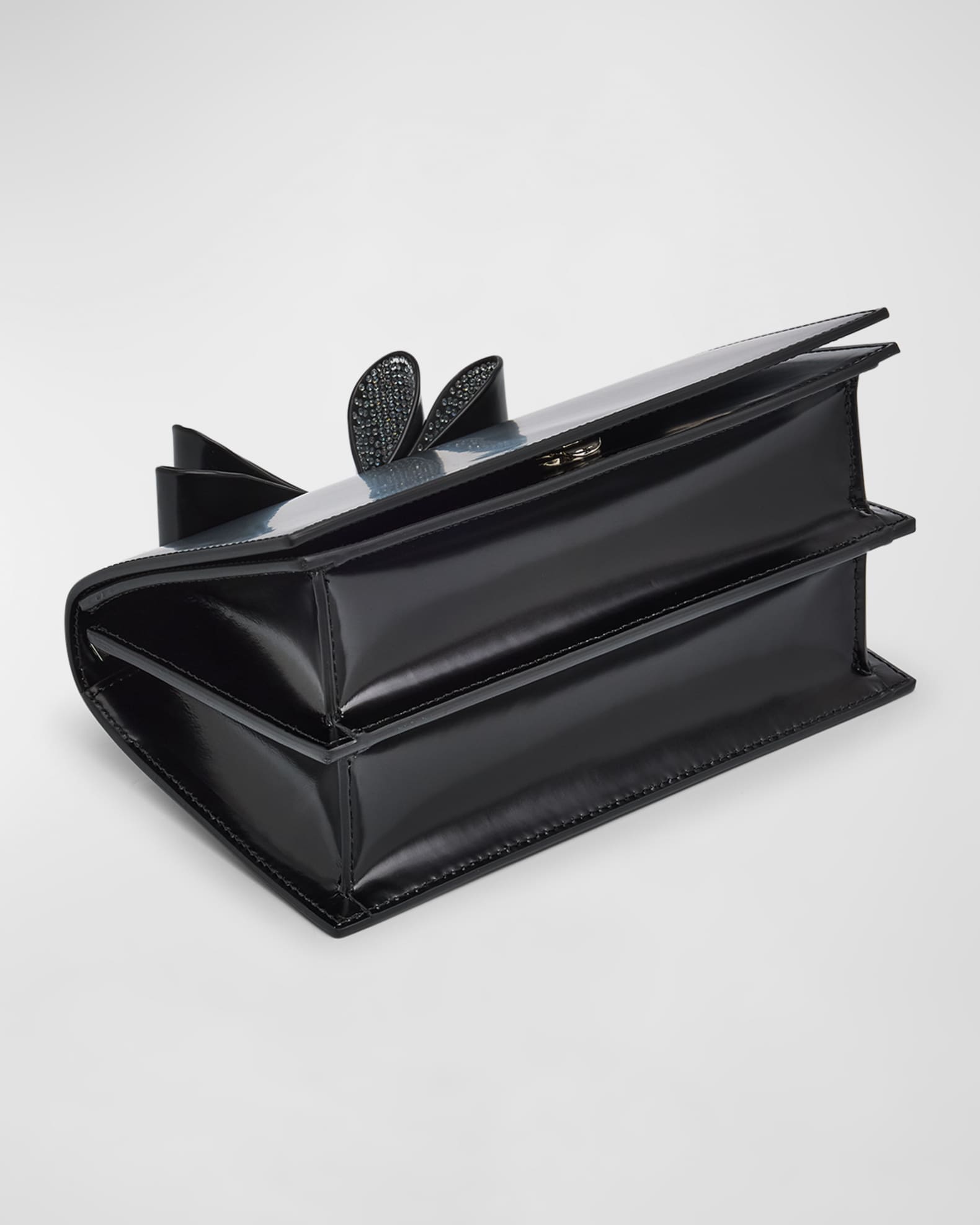 La Cadeau Small Bow Leather Clutch Bag 1