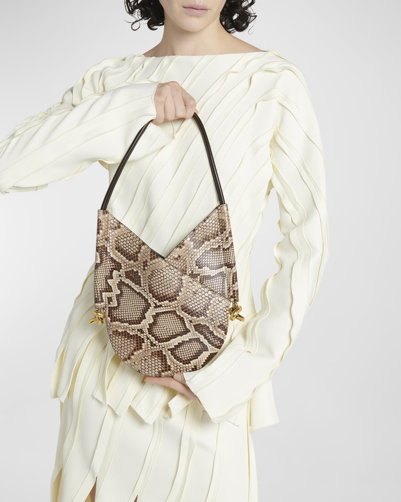 Solstice Small Python Shoulder Bag