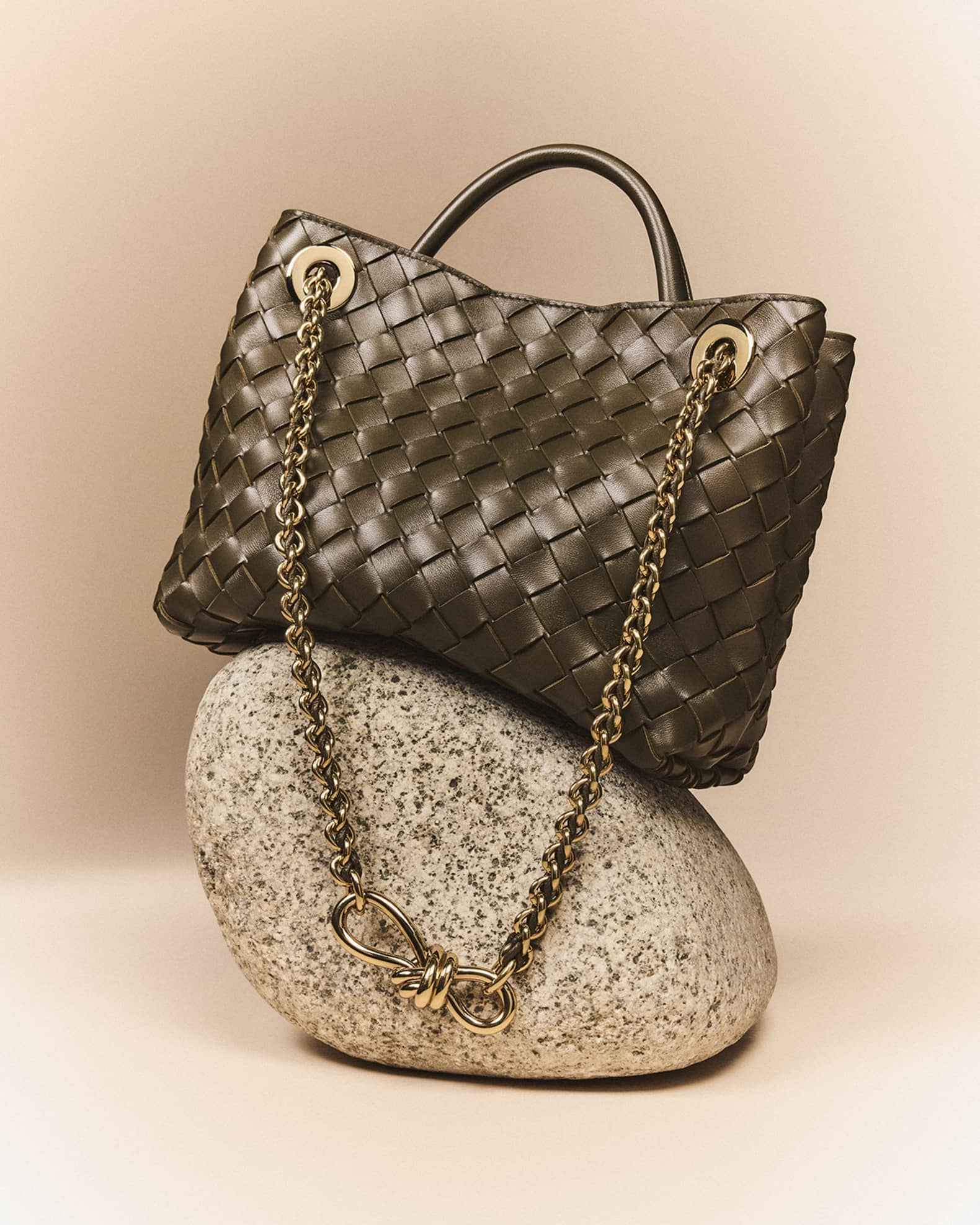 Bottega Veneta Small Andiamo Shoulder Bag with Chain Strap