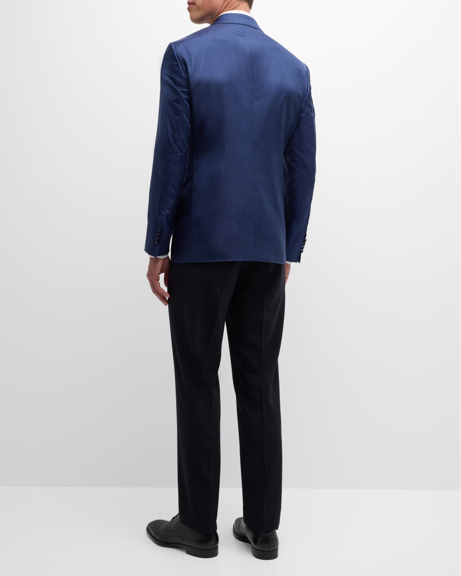 Giorgio Armani Men's Chevron Double-Breasted Dinner Jacket
