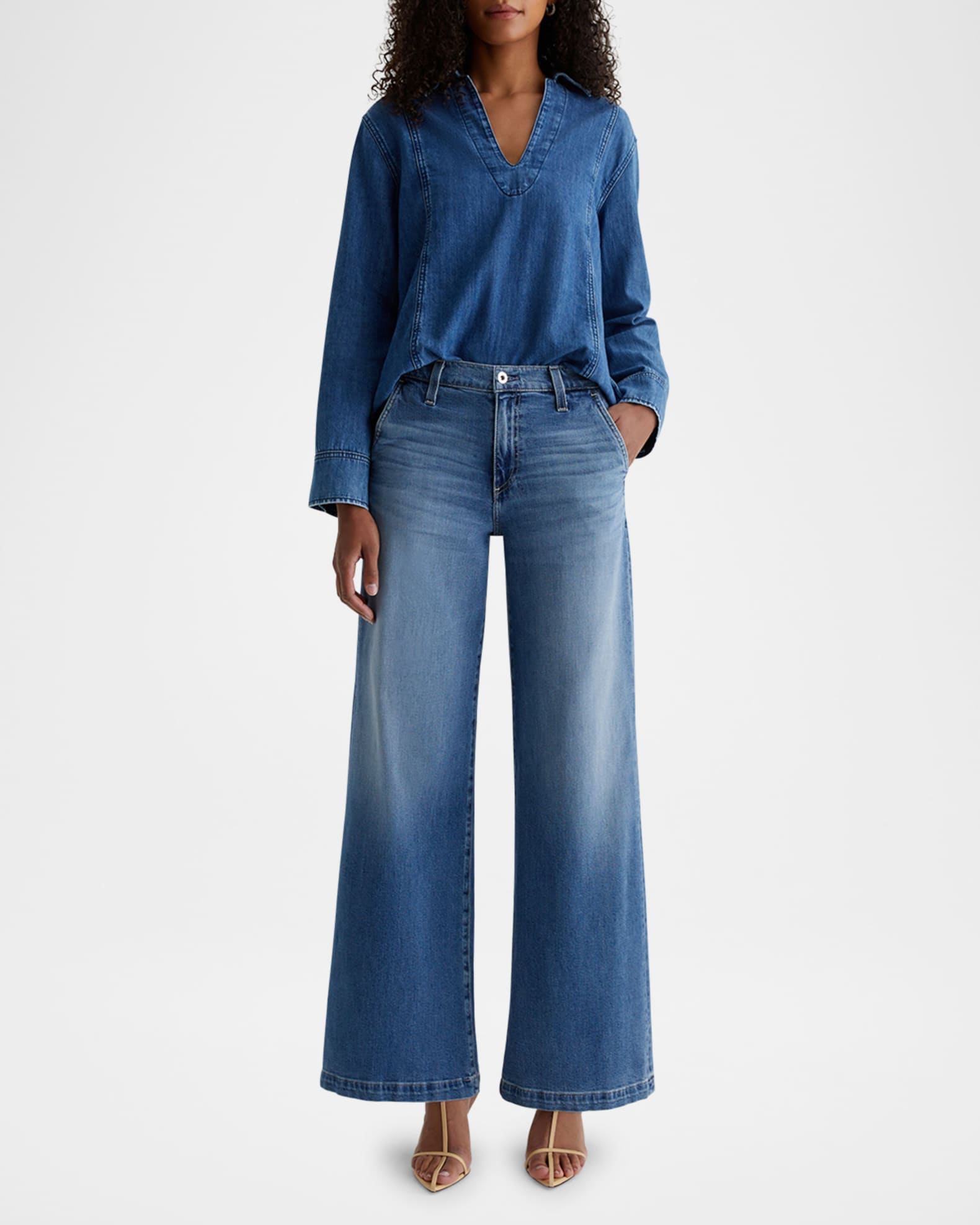 Stella Wide-Leg Palazzo Jeans 1
