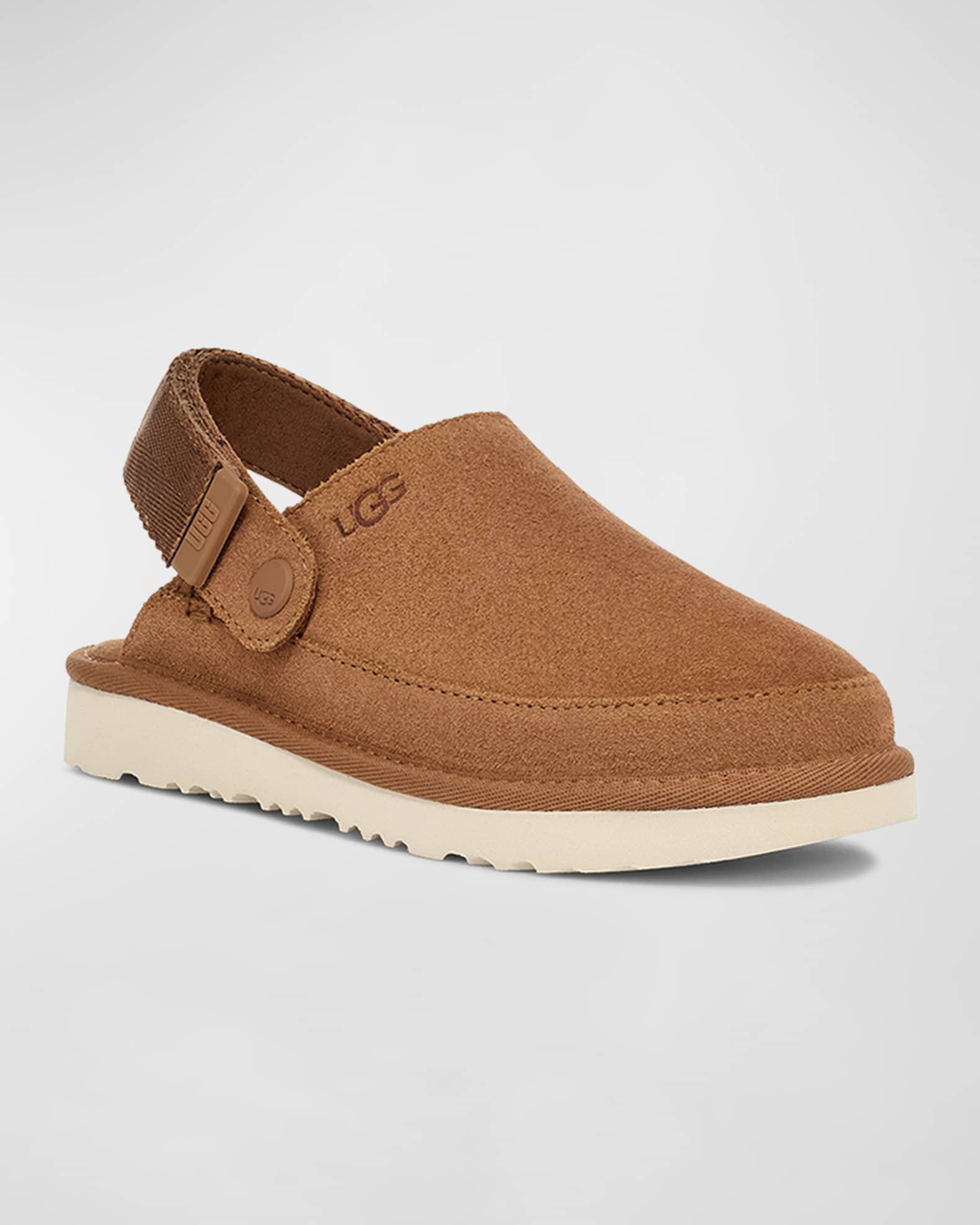 Girl's Goldenstar Suede Clog Sandals, Kids 1