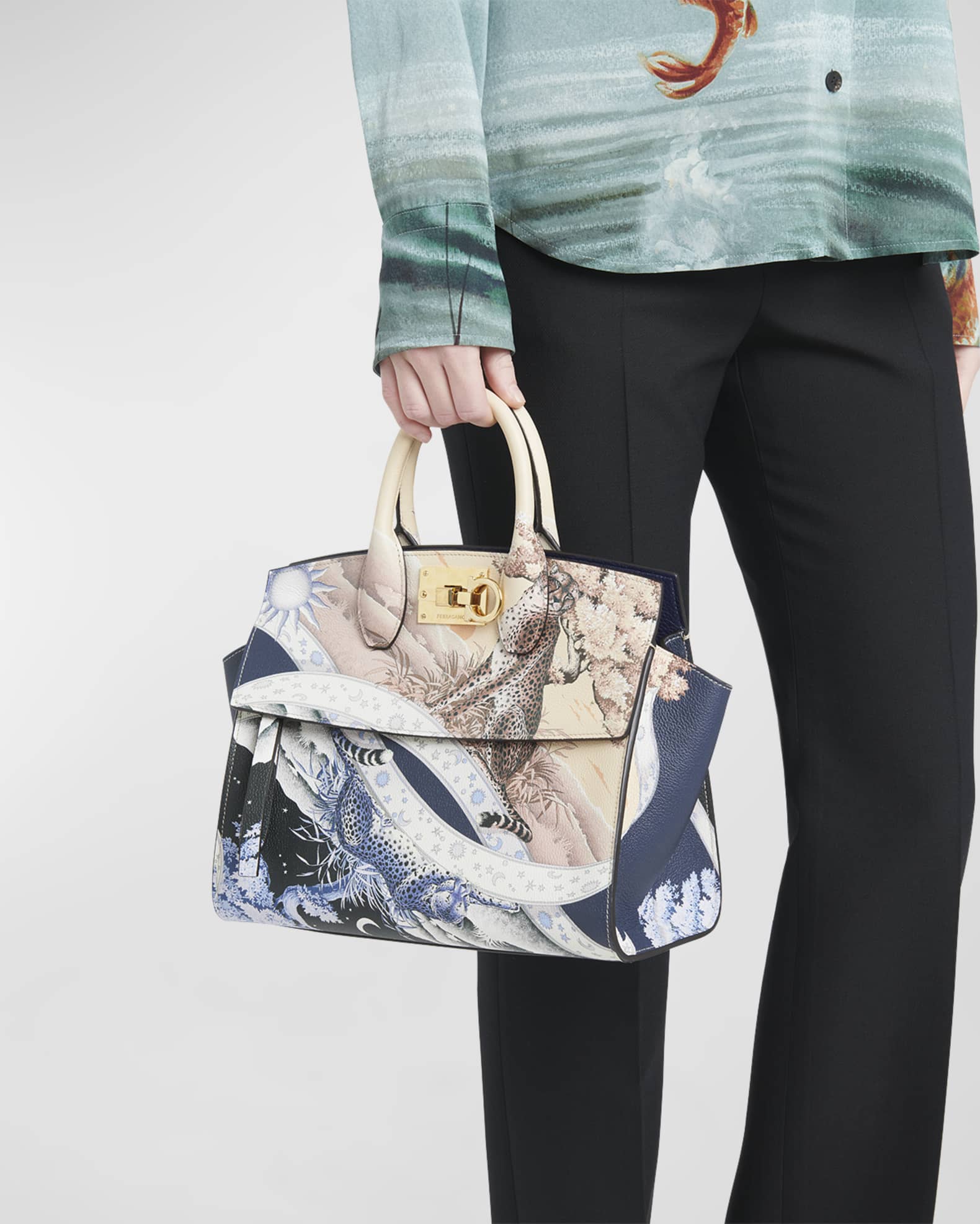 Ferragamo BrownThe New Studio Handbag main image 1