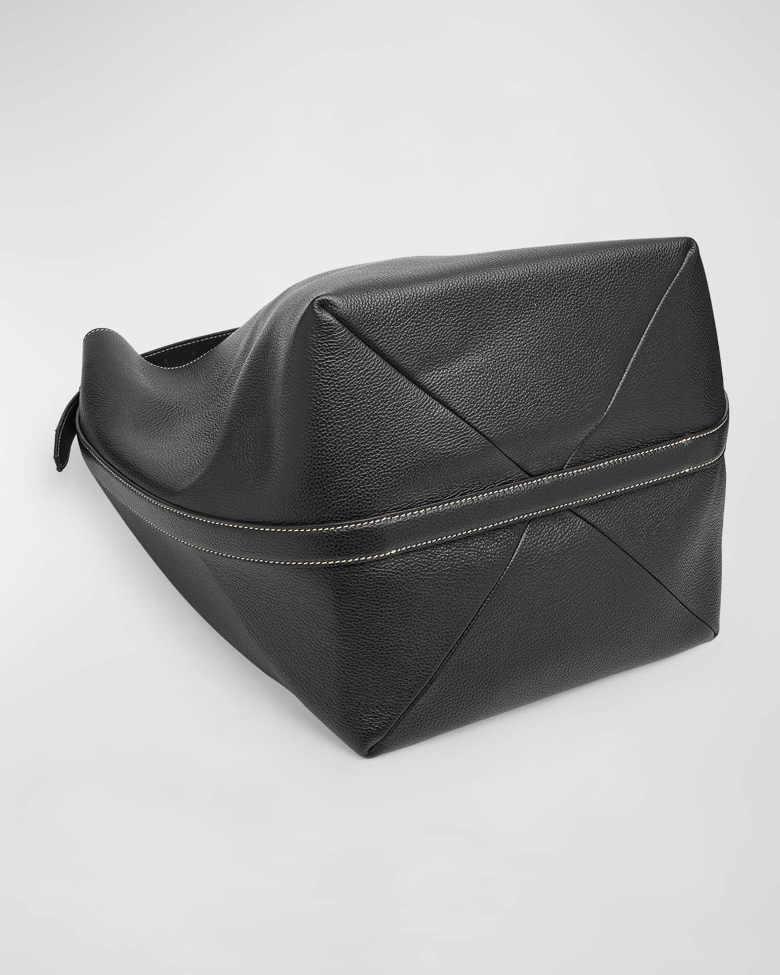 Belted Leather Tote Bag 1