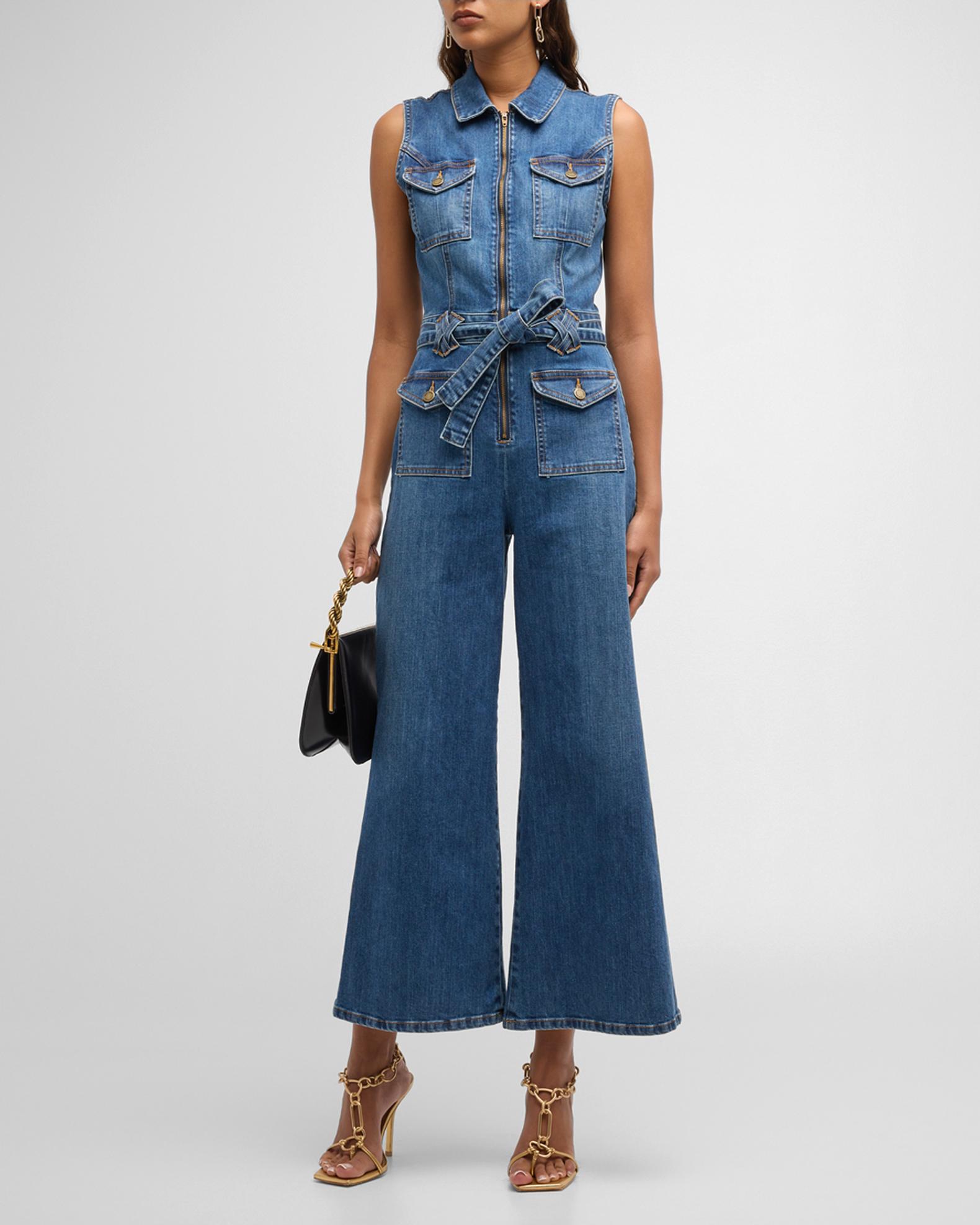 Ramy Brook Bell Denim Jumpsuit | Neiman Marcus