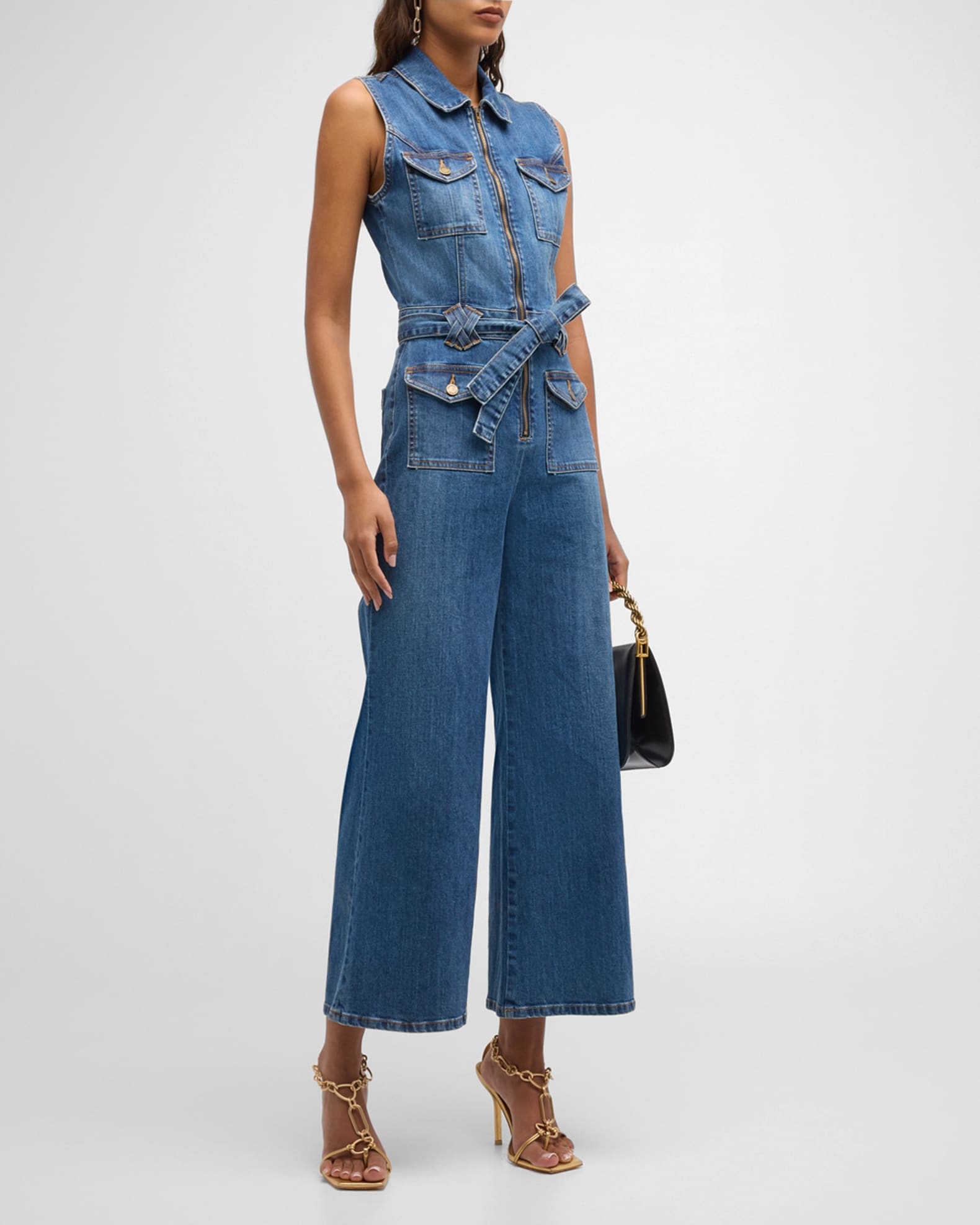 Ramy Brook Bell Denim Jumpsuit Neiman Marcus