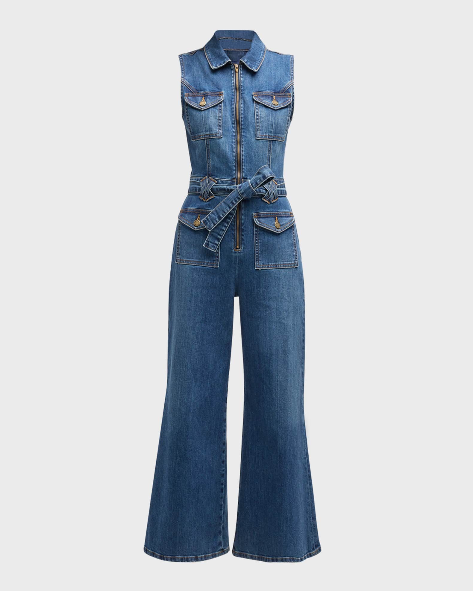 Ramy Brook Bell Denim Jumpsuit | Neiman Marcus