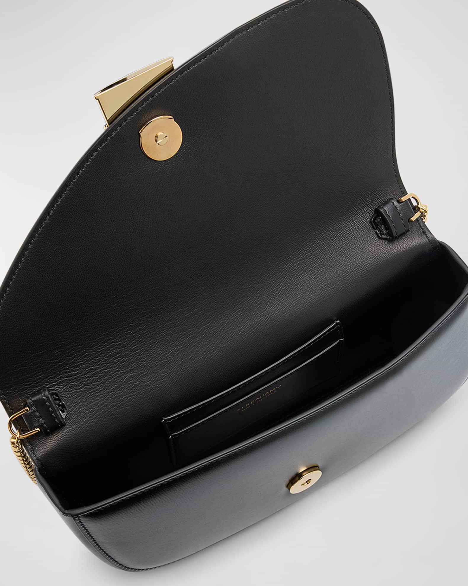 Ferragamo Fiamma Calf Leather Shoulder Bag Neiman Marcus