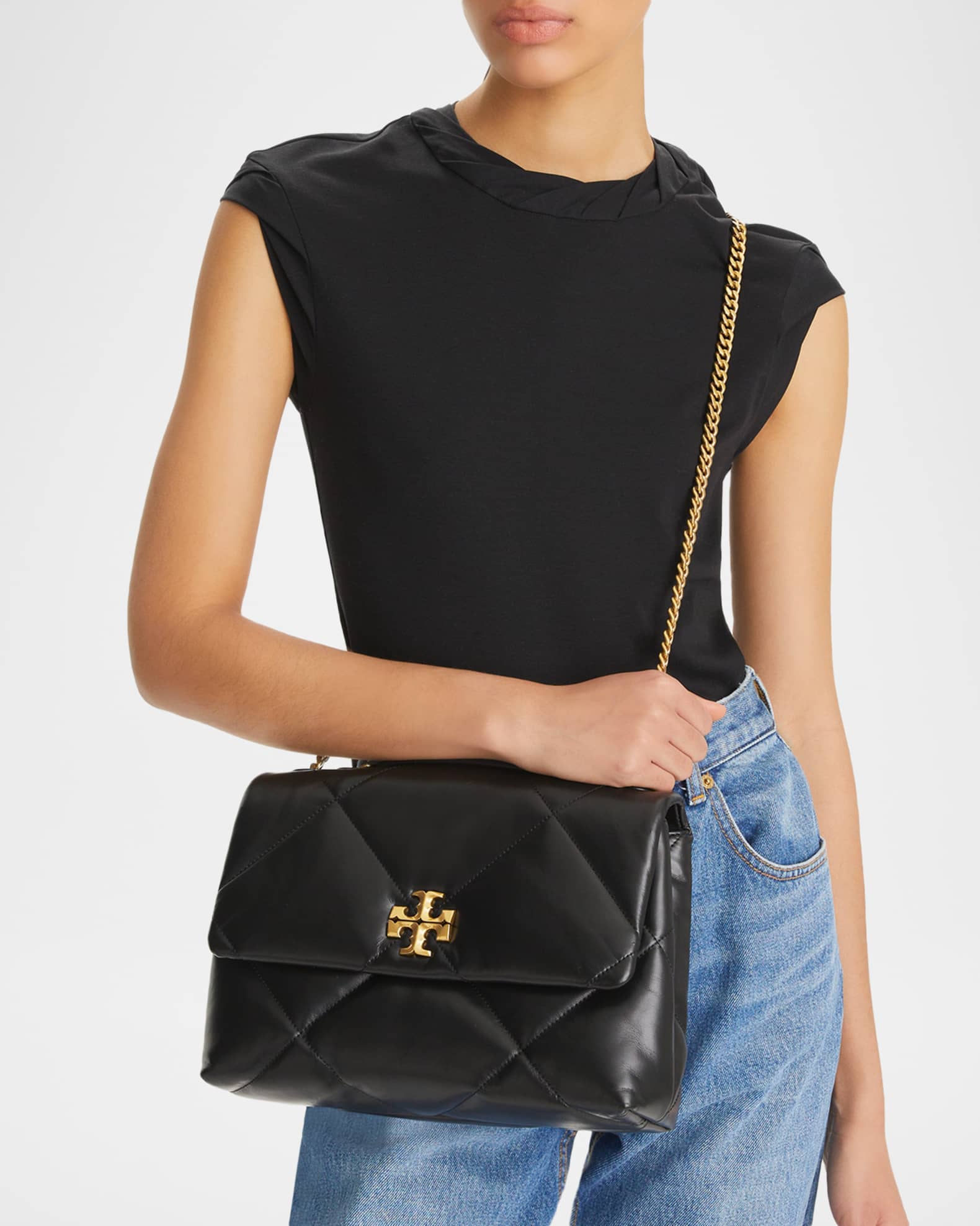 Tory Burch Kira Diamond Quilted Convertible Shoulder Bag | Neiman Marcus