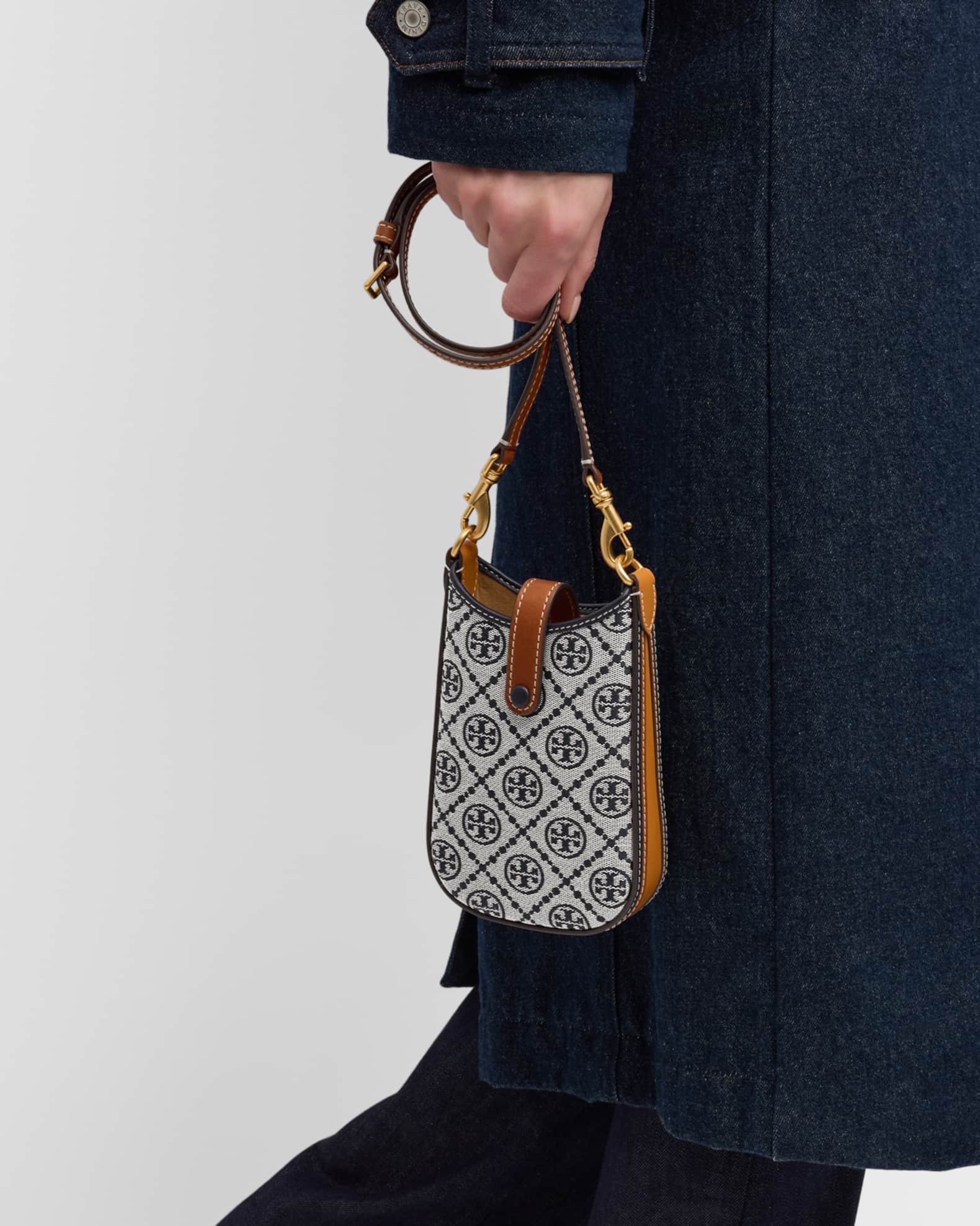 Tory Burch T Monogram Phone Crossbody Bag | Neiman Marcus