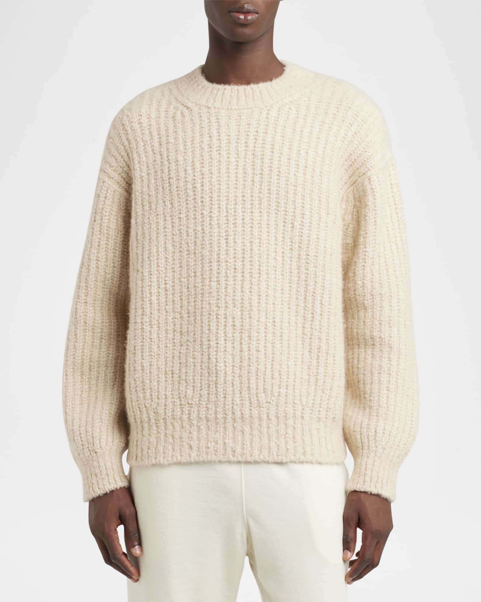 Loro Piana Men's Cocooning Cashmere Crewneck Sweater