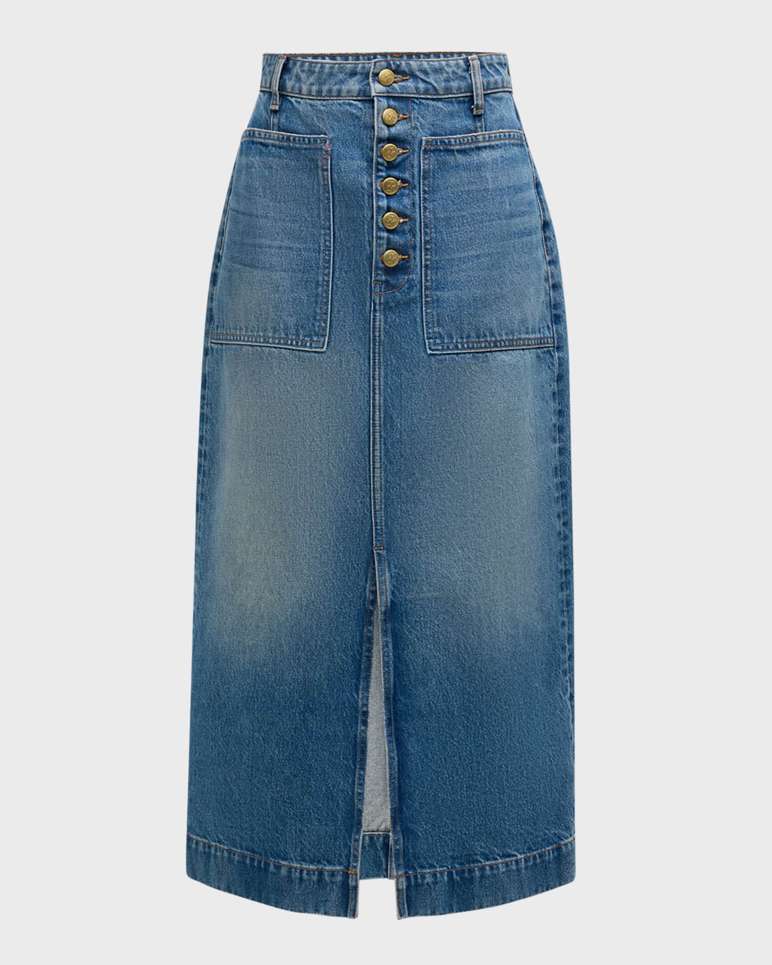 Plus size long denim skirts 8x10 shop