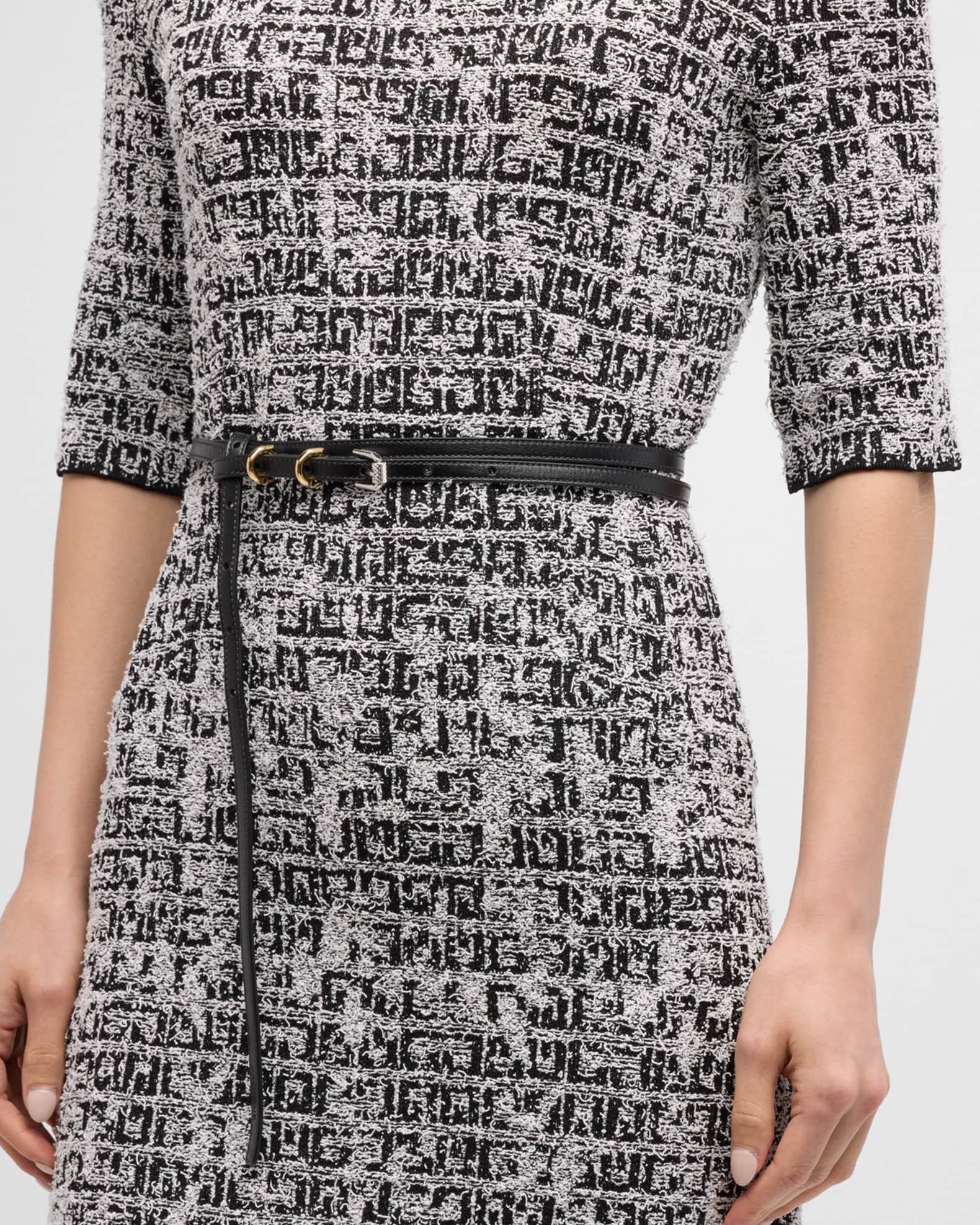 Voyou Double Wrap Leather Skinny Belt 1
