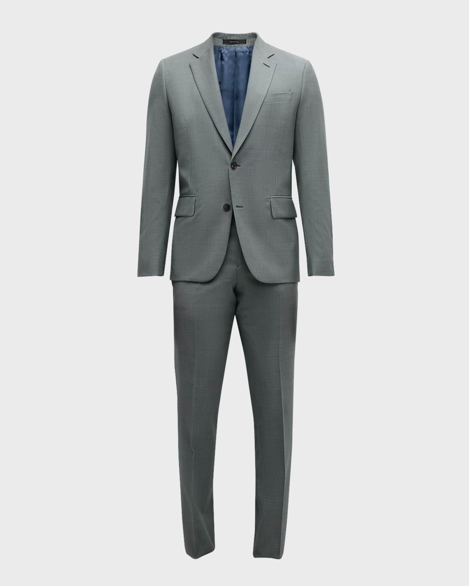 Men's Textured Gray Suit