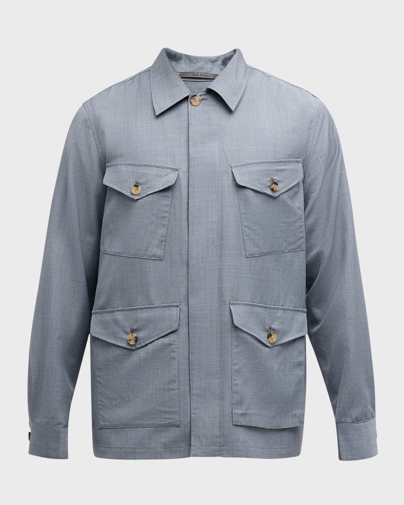 Men's Micro-Houndstooth Chore Jacket 0