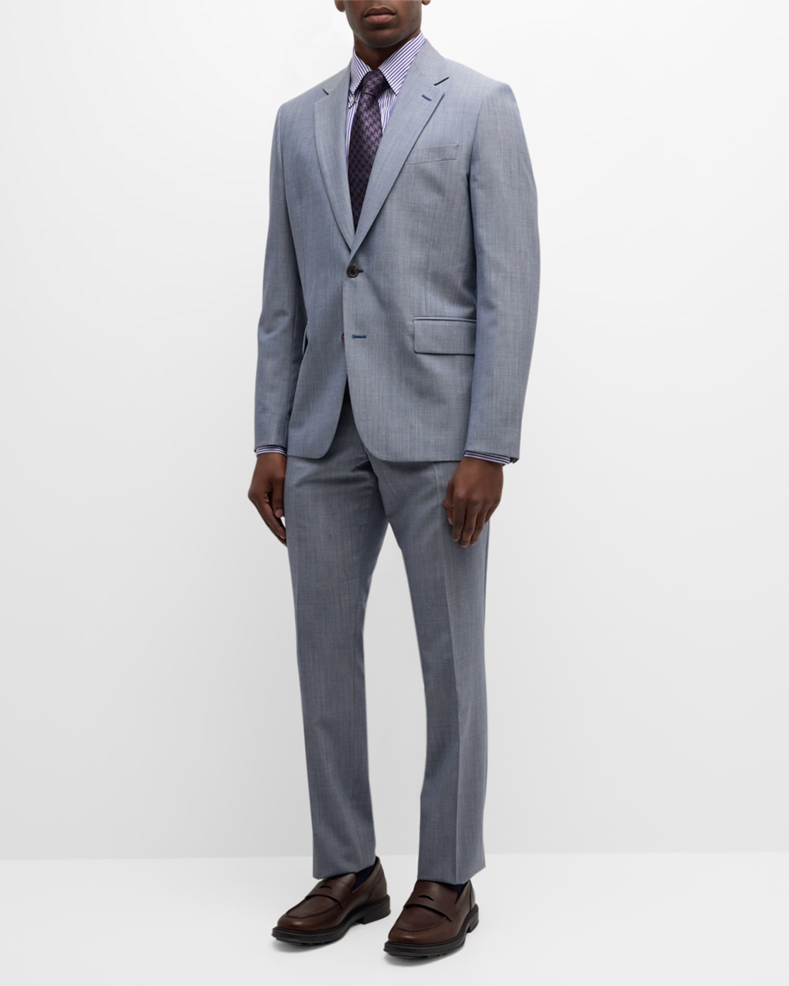 Men's Gradient Check Two-Piece Suit