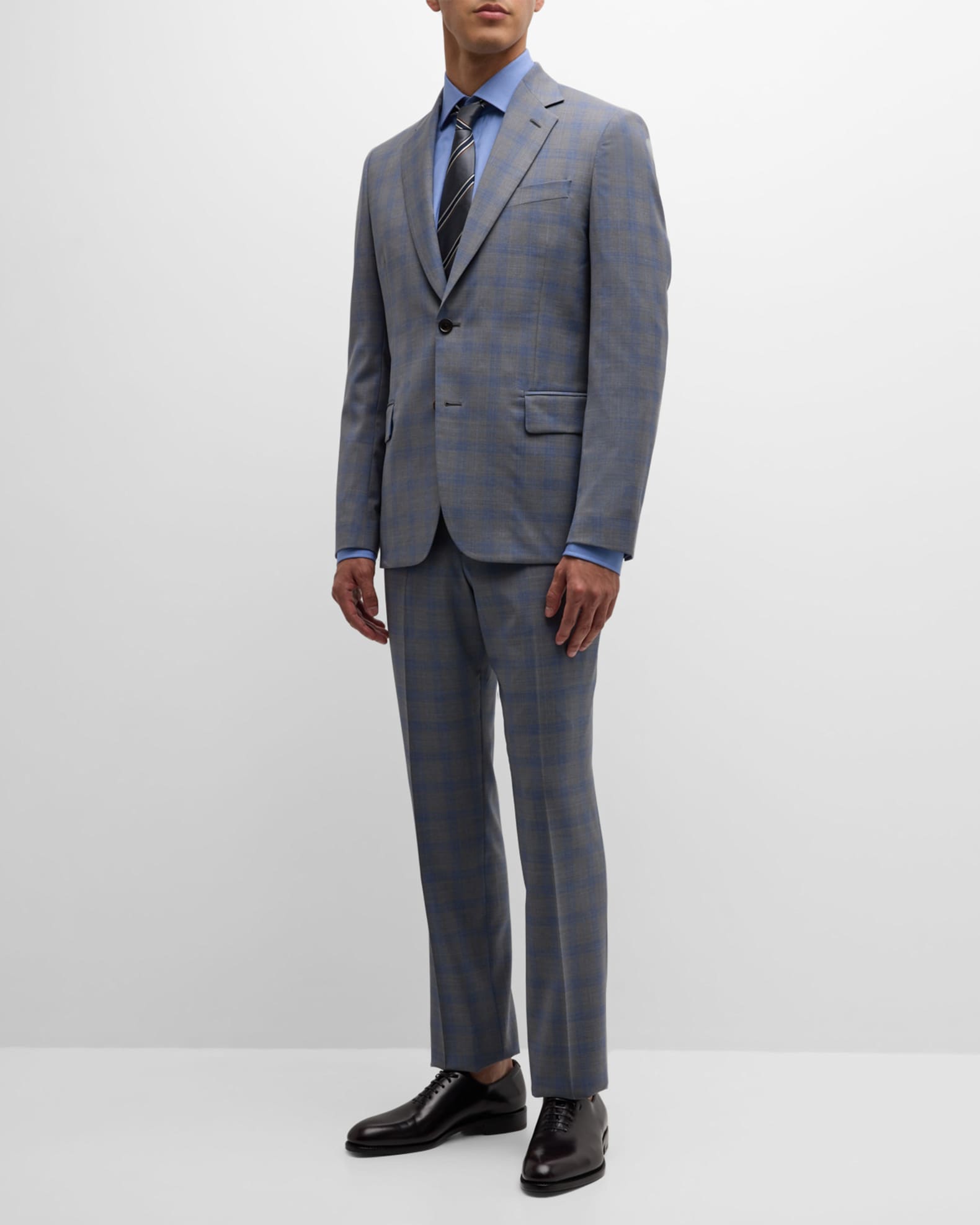 Men's Tailored Fit Check Suit